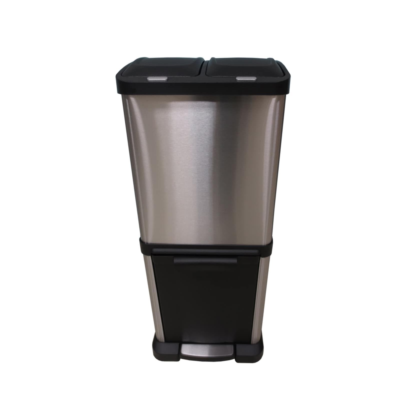 HTI-Living Mülleimer Vivo 3-teilig Trittmechanismus 2x8l+16l