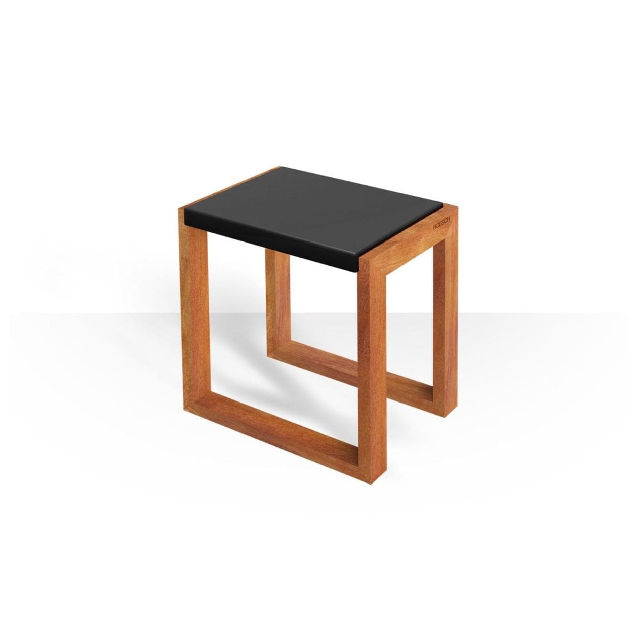 Hoesch Badhocker Doussie Holz PU-Auflage