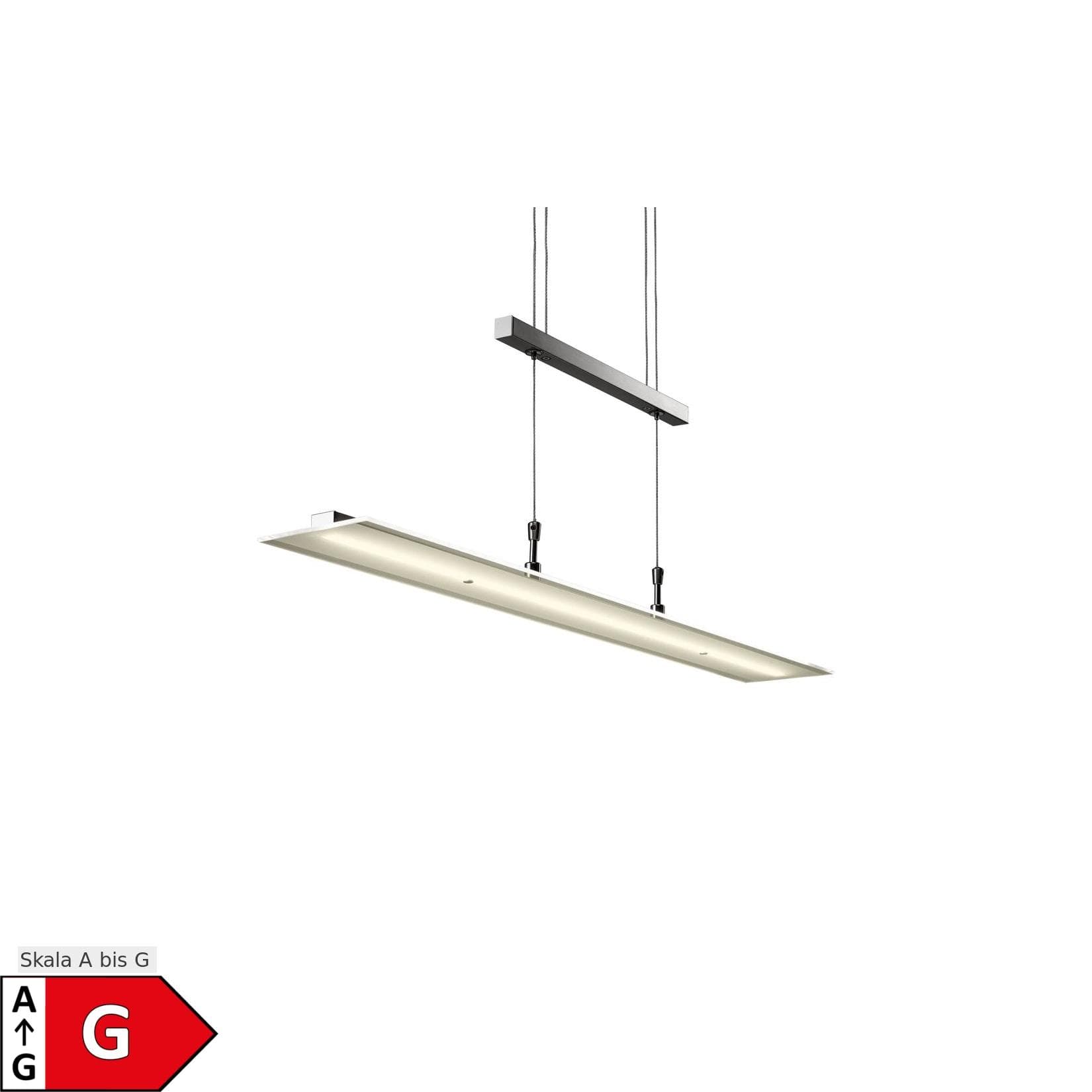 B.K.Licht LED Pendelleuchte Silber Dimmbar Höhenverstellbar
