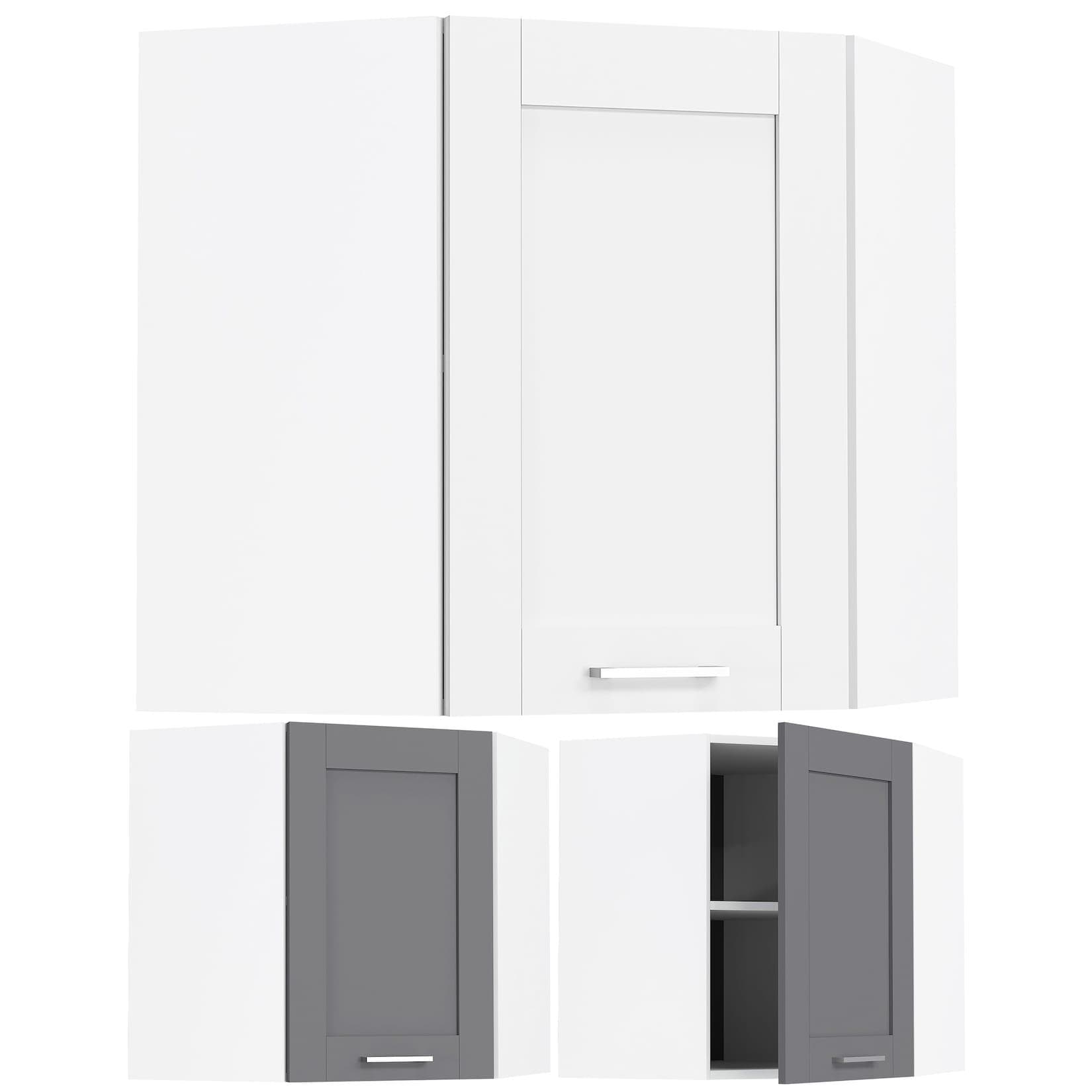 VCM Hängeschrank Eckschrank Küchenschrank Colura Weiß