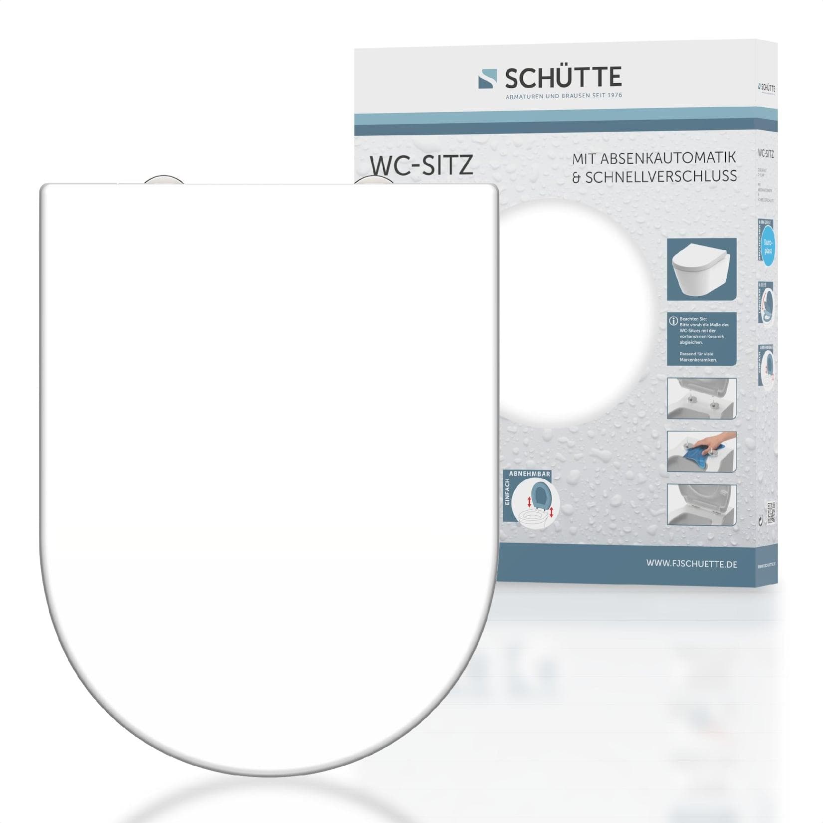Schütte WC-Sitz White Duroplast Absenkautomatik