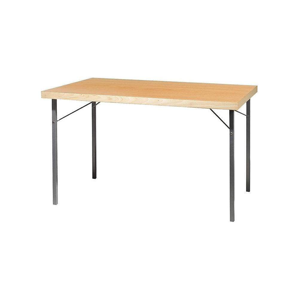 Kaiserkraft Klapptisch Metall Alusilber Laminatplatte Buche