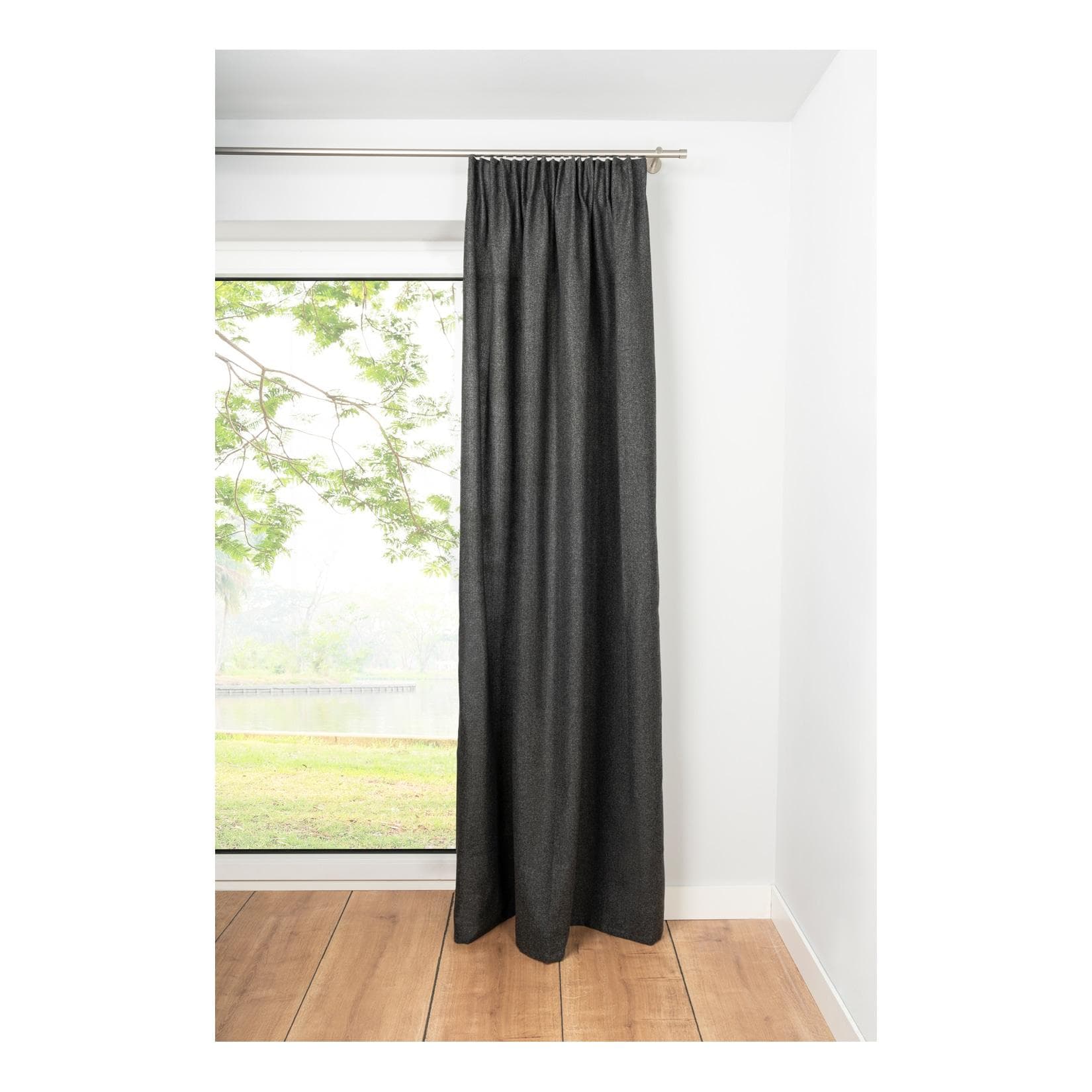 Ondeco Schlaufenschal Chalet Blickdicht Vorhang Anthrazit 135x300 cm