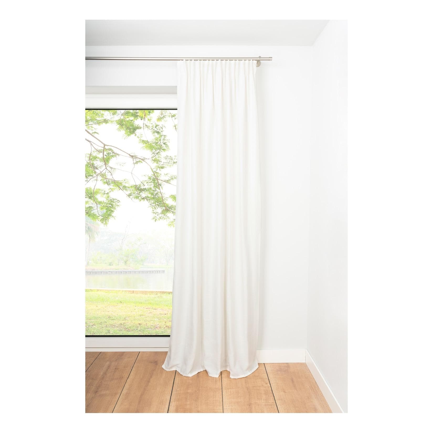 ONDECO Schlaufenschal Balance Weiß Blickdicht Vorhang 135x245 cm