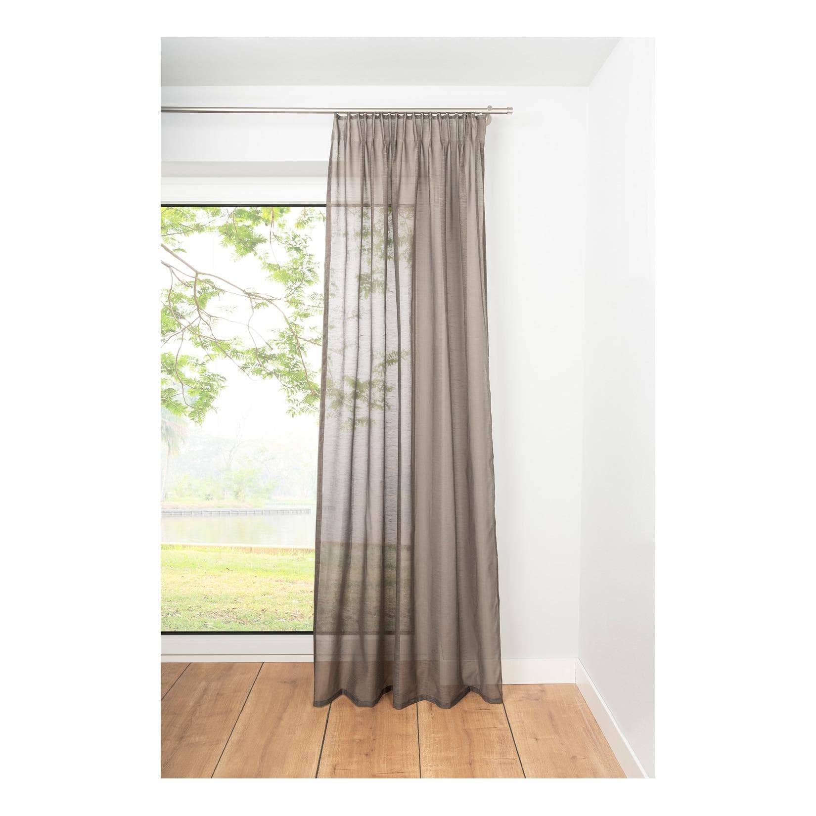 Elegante Taupe Gardine aus Stoff
