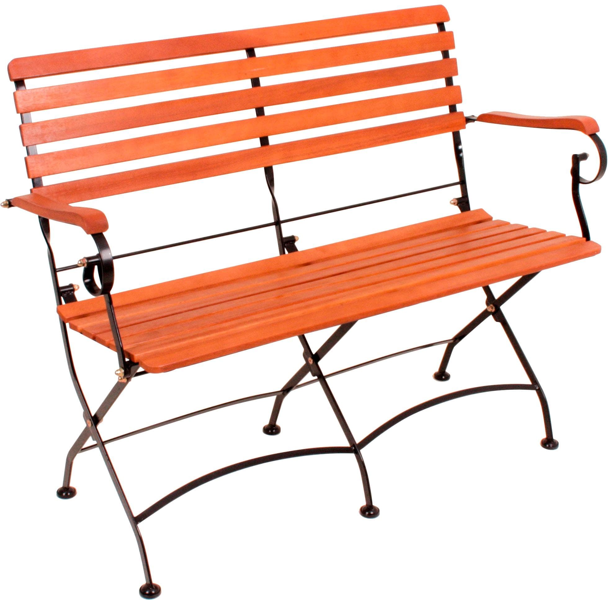 Garden Pleasure Gartenbank Wien Braun/Schwarz 2-Sitzer