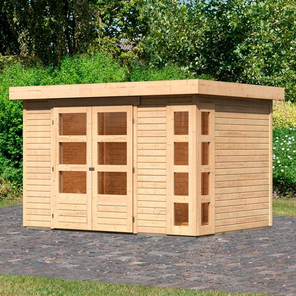 Gartenhaus KARIBU "Nordsee 4" Beige Holzwerkstoff