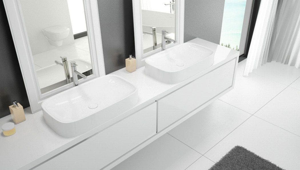 Hoesch Lasenia Waschbecken 50 x 30 cm Weiß Matt