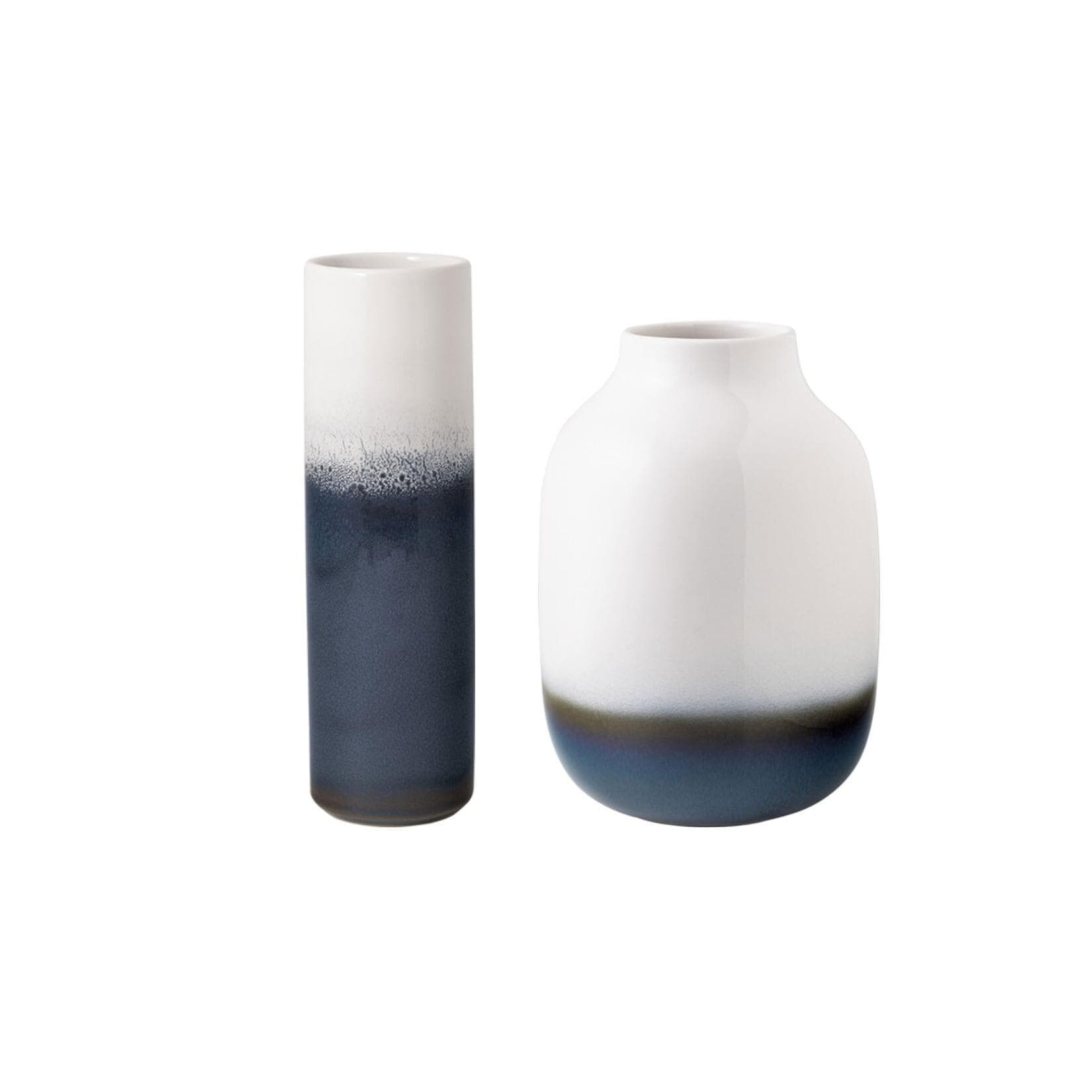 like. by Villeroy & Boch Vasen Lave Home 2er Set Blau/Weiß