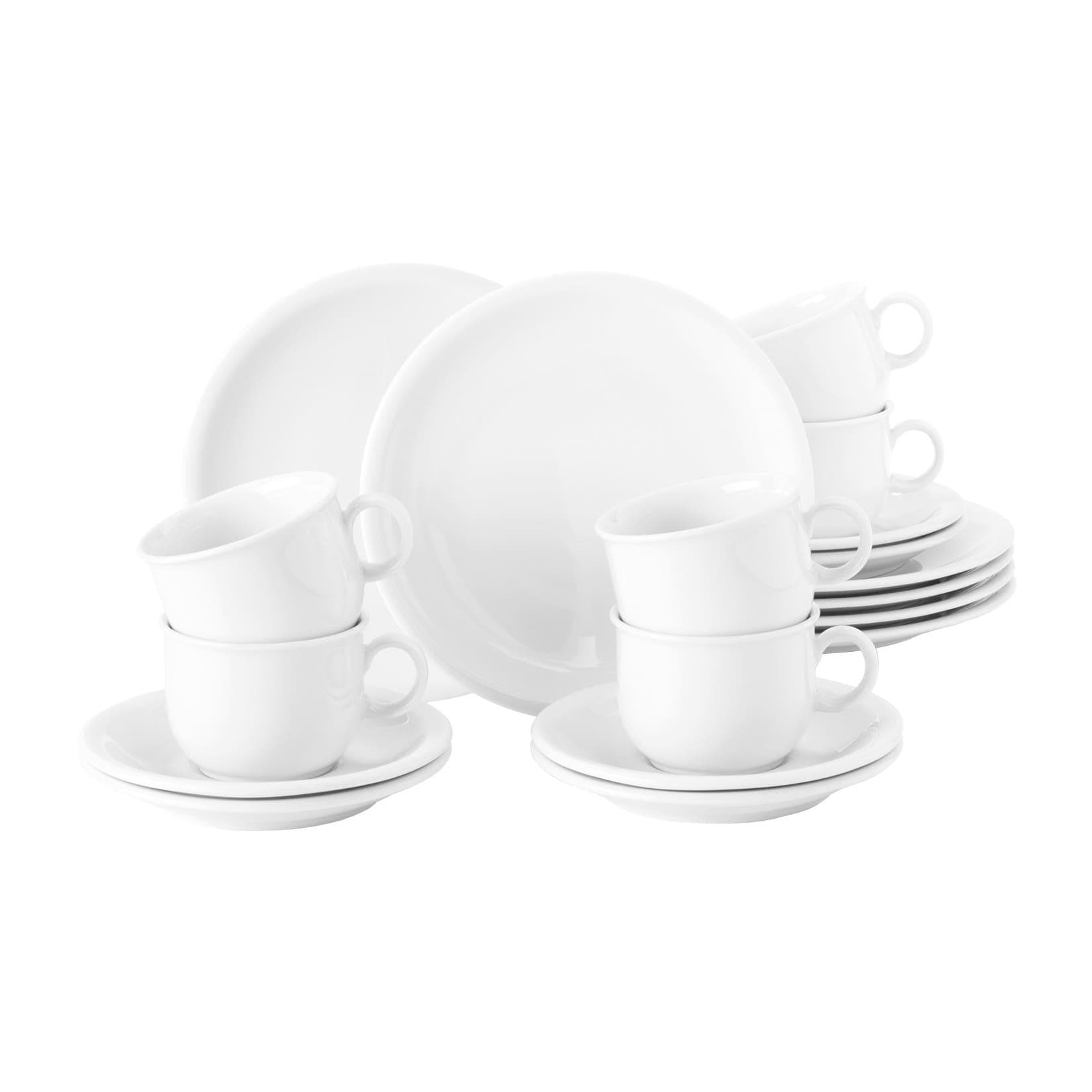 Seltmann Weiden Kaffeeservice Compact Weiß 18-teilig