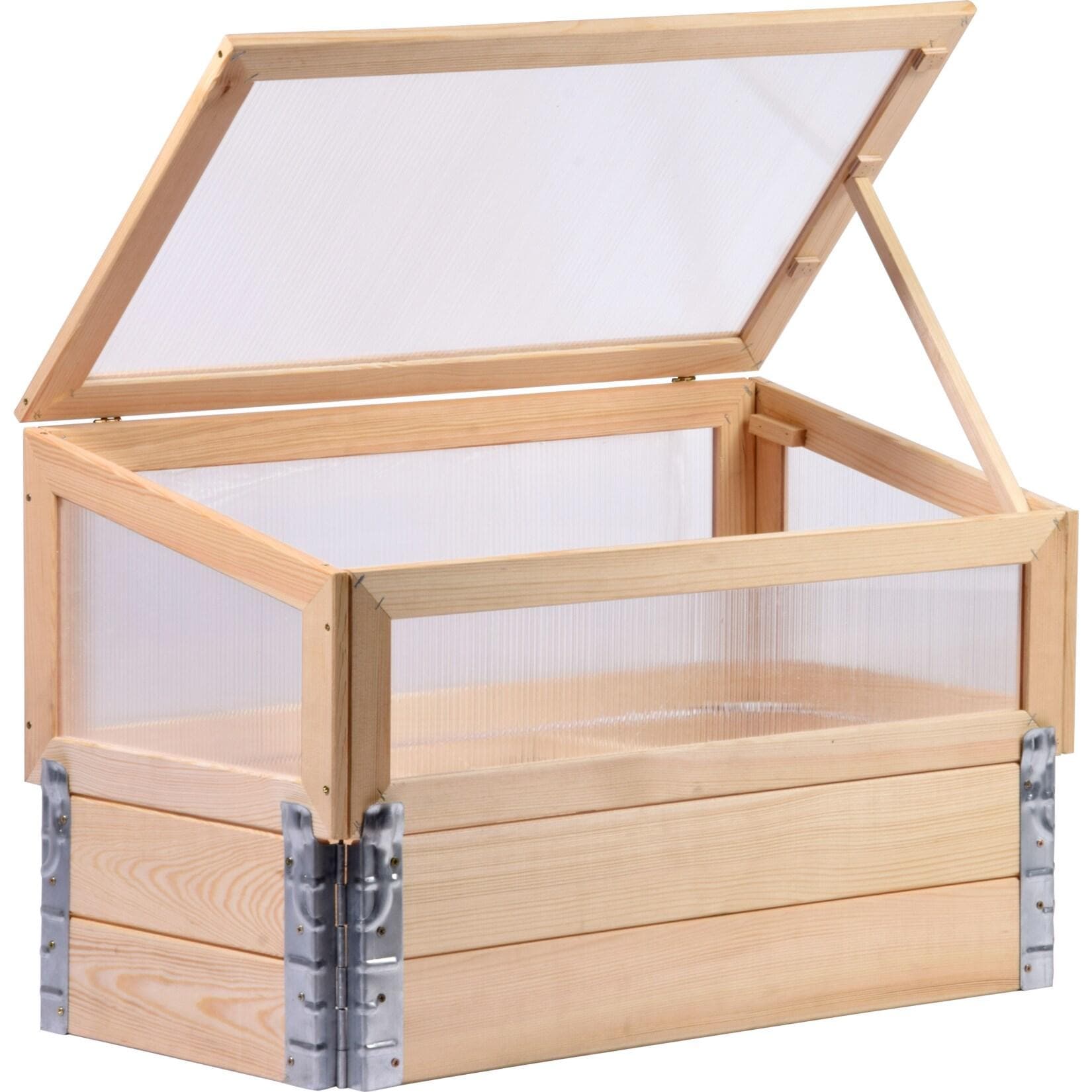 Dobar Frühbeet mit Untersatz Gr. M, transparent, Kiefer