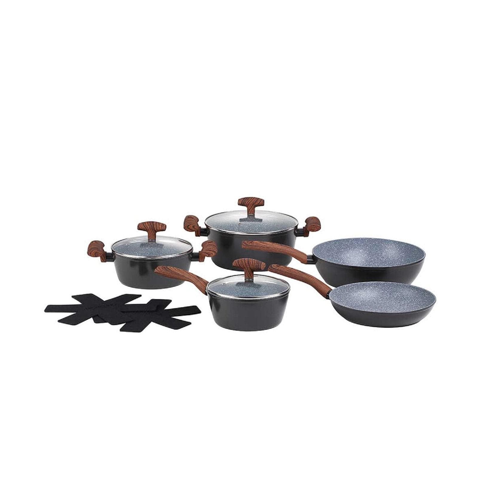 MICHELINO 10-tlg. Kochtopf-Set Serie Wood