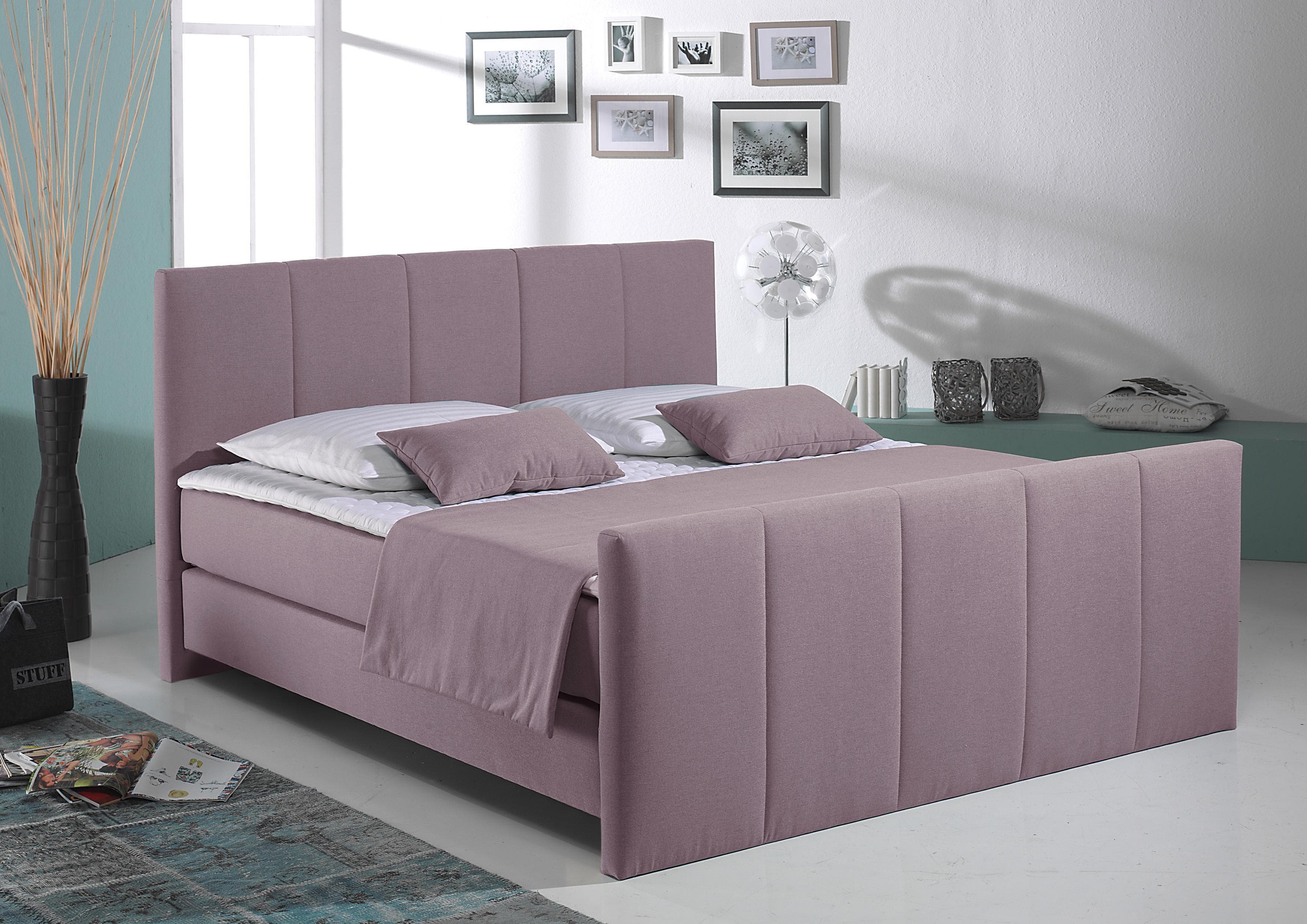 Home Affaire Portland Boxspringbett mit Topper - Stilvolles Design & Hoher Schlafkomfort