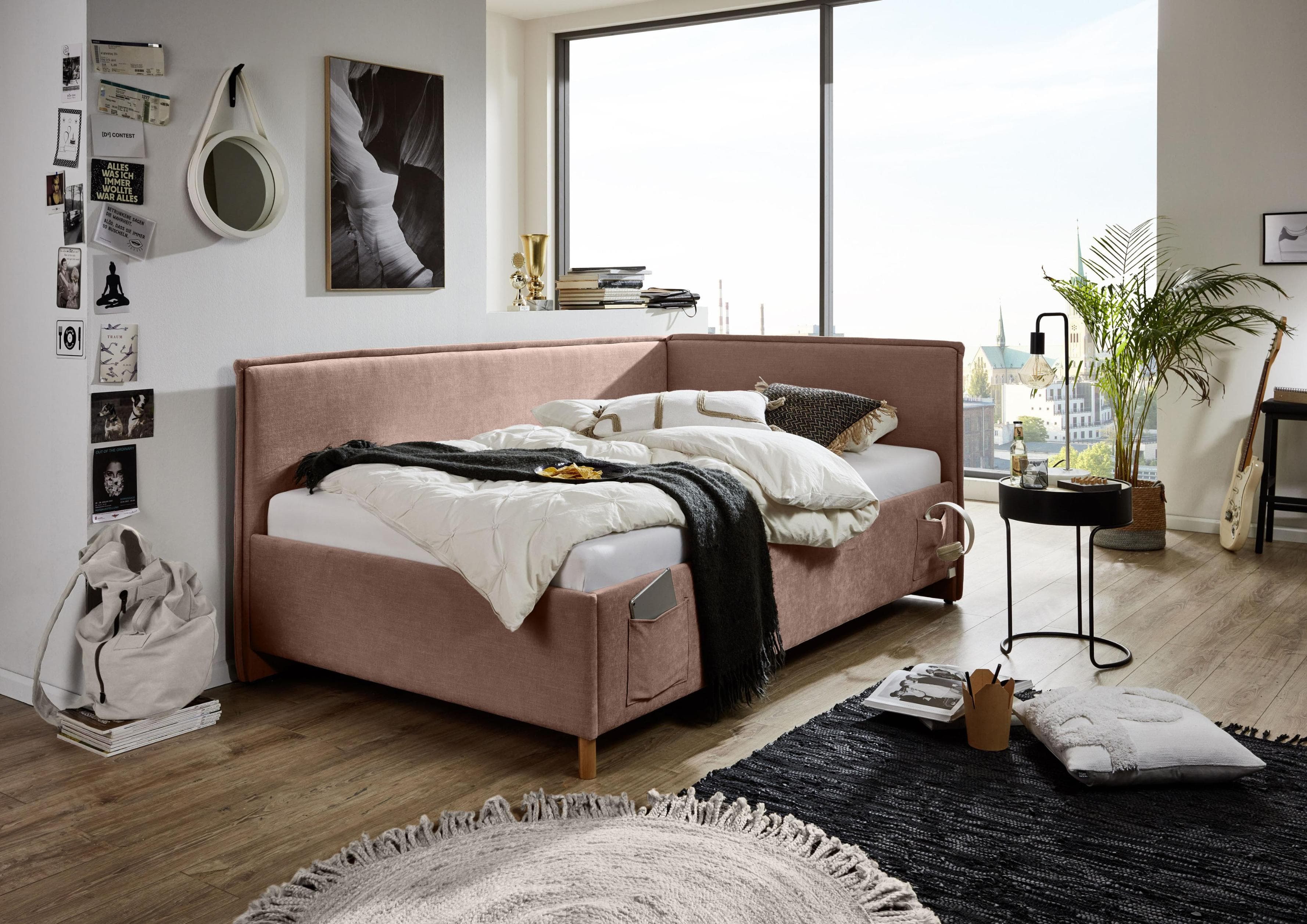 meise.möbel Polsterbett Fun Polsterliege mit Holzfuß