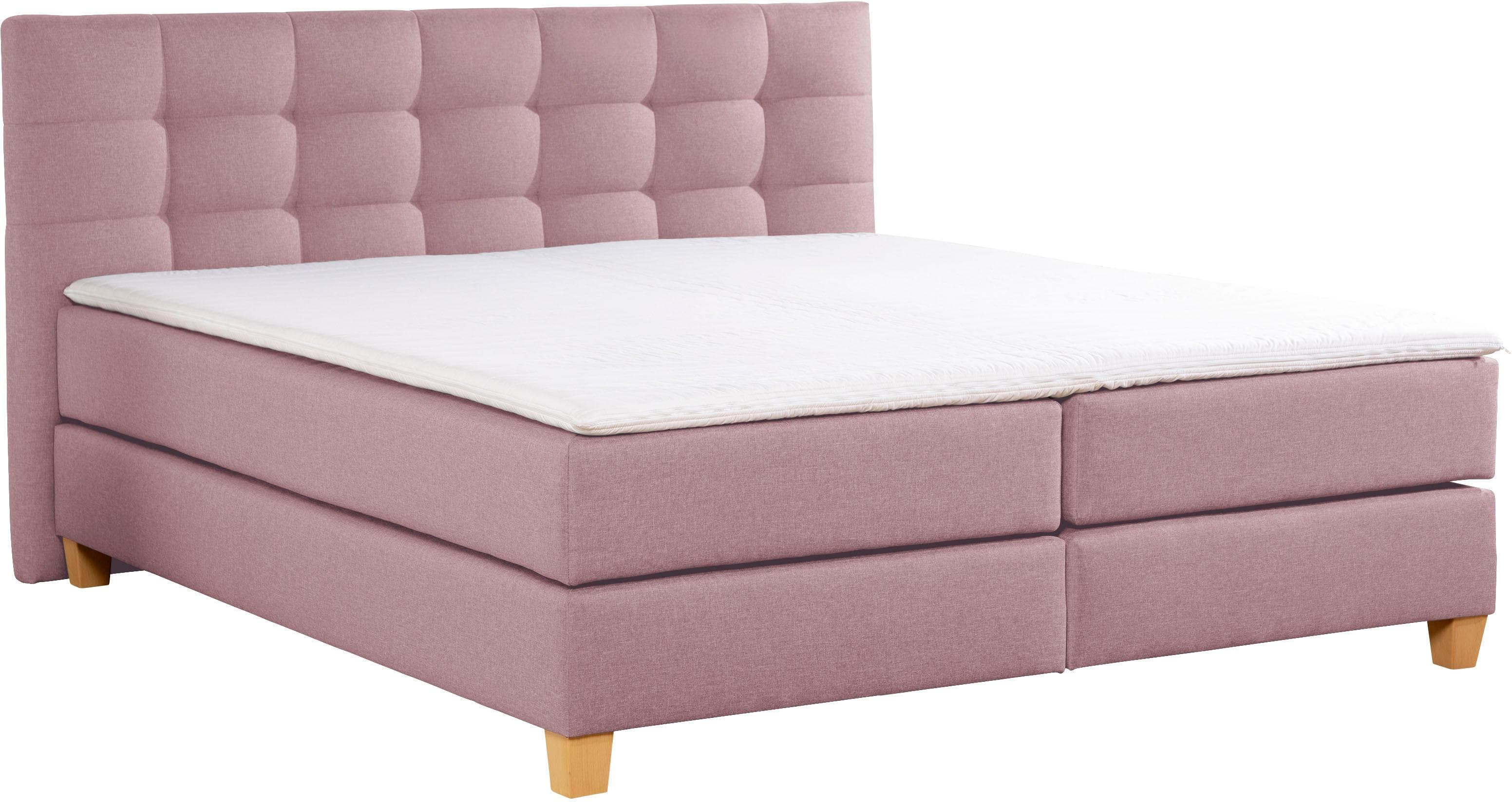 Boxspringbett HOME AFFAIRE Moulay Lila mit Topper und 2 Matratzen