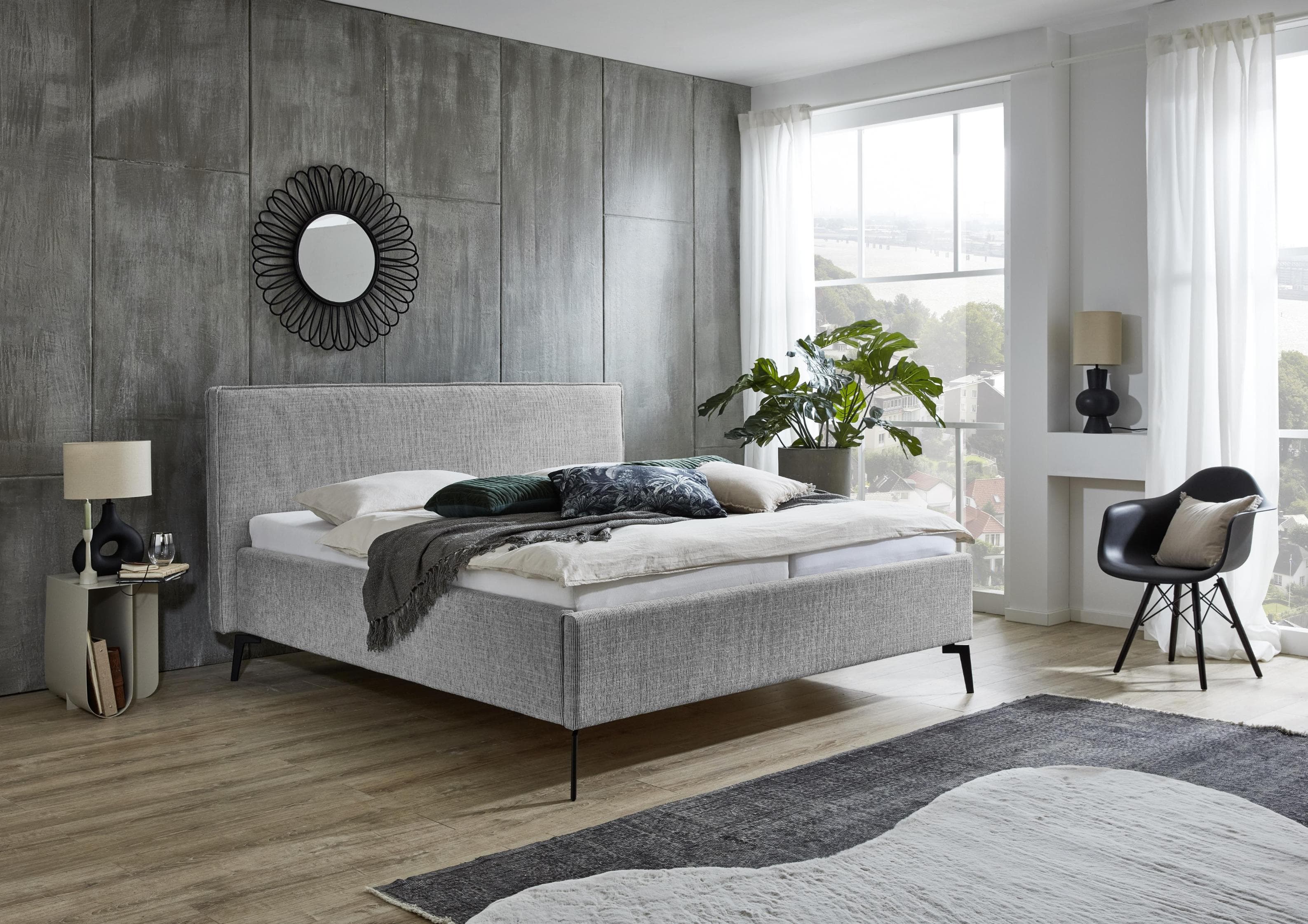 Meise Möbel Polsterbett Riva II Beige mit Bettkasten