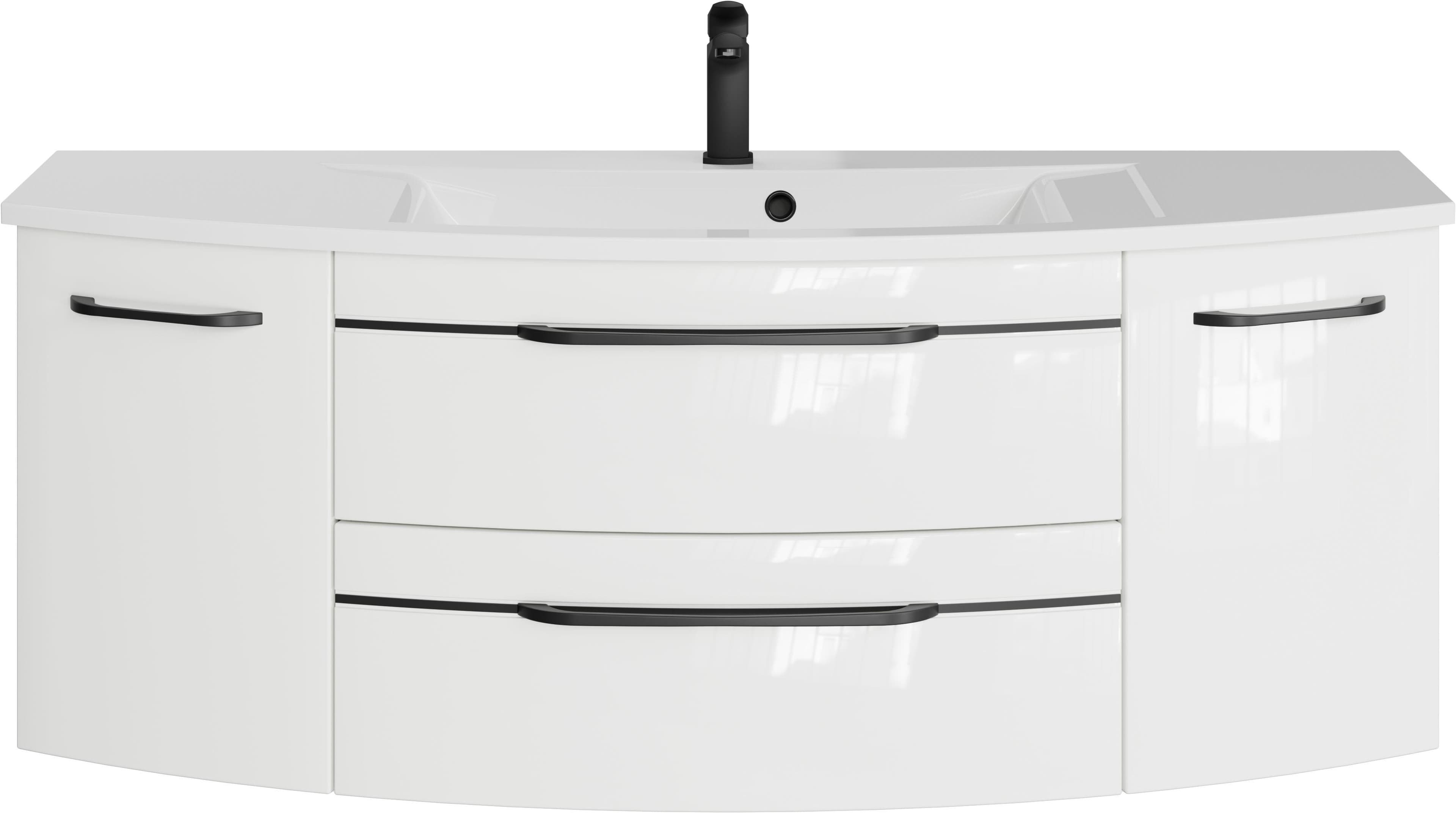 Saphir Waschtisch Serie 7045 Mineralmarmor Weiß