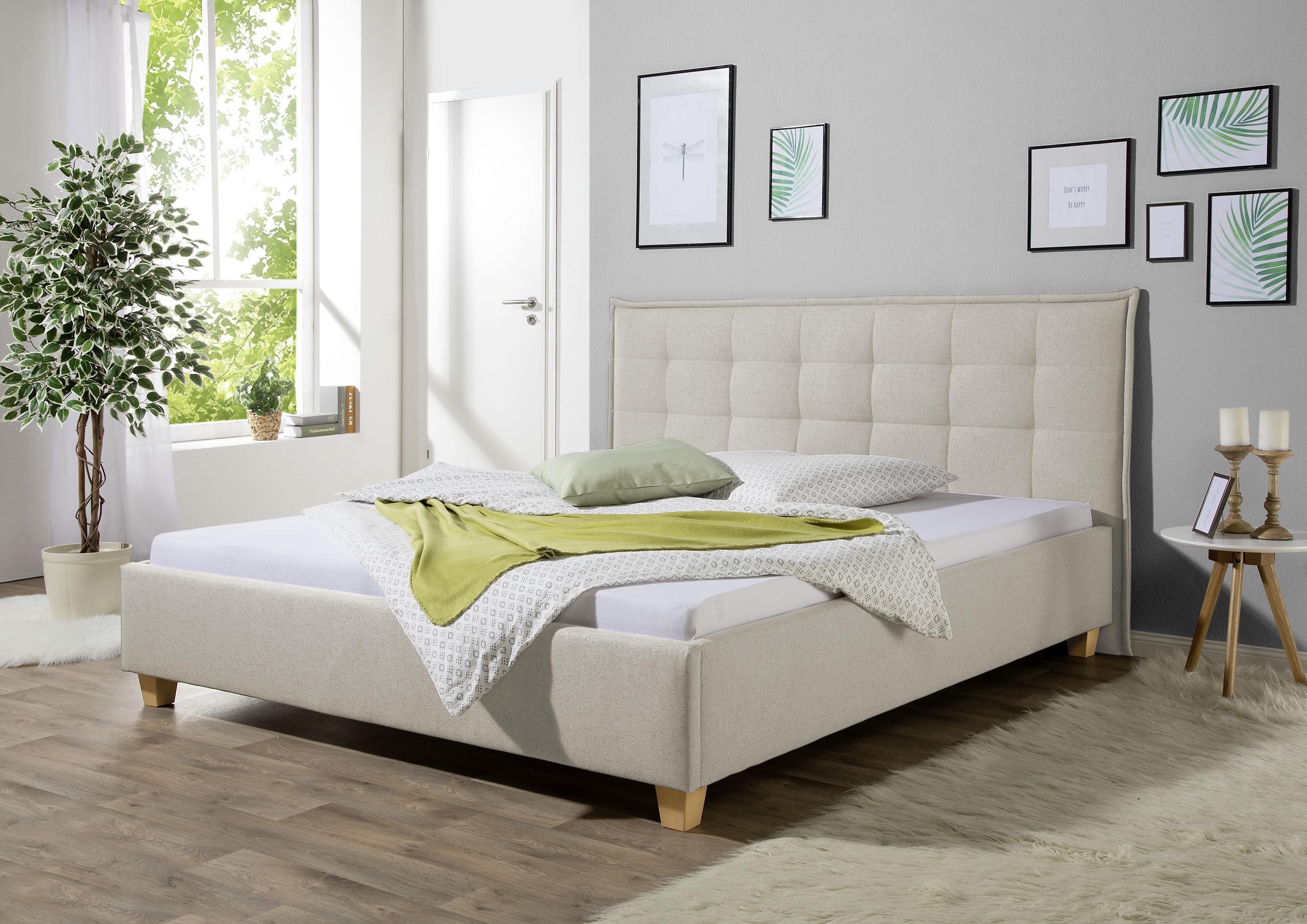 Maintal Polsterbett Retlaw - Klassisches Design mit Holzfüßen