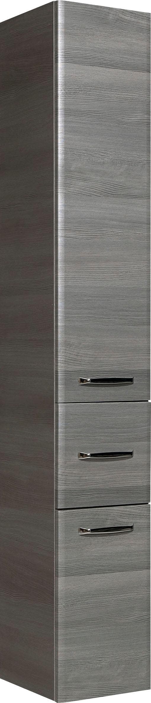 Badezimmer-Hochschrank mit 2 Türen & Schublade  | Inklusive Türdämpfer