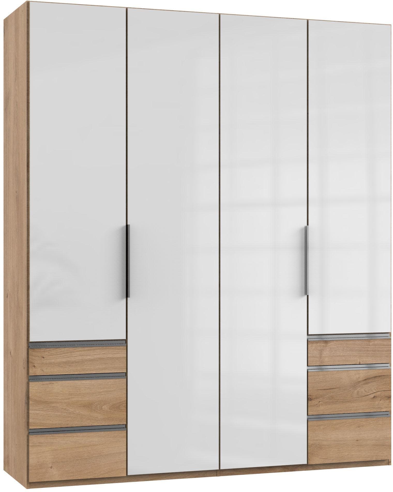 Wimex Kleiderschrank Level Glastüren Braun/Weiß