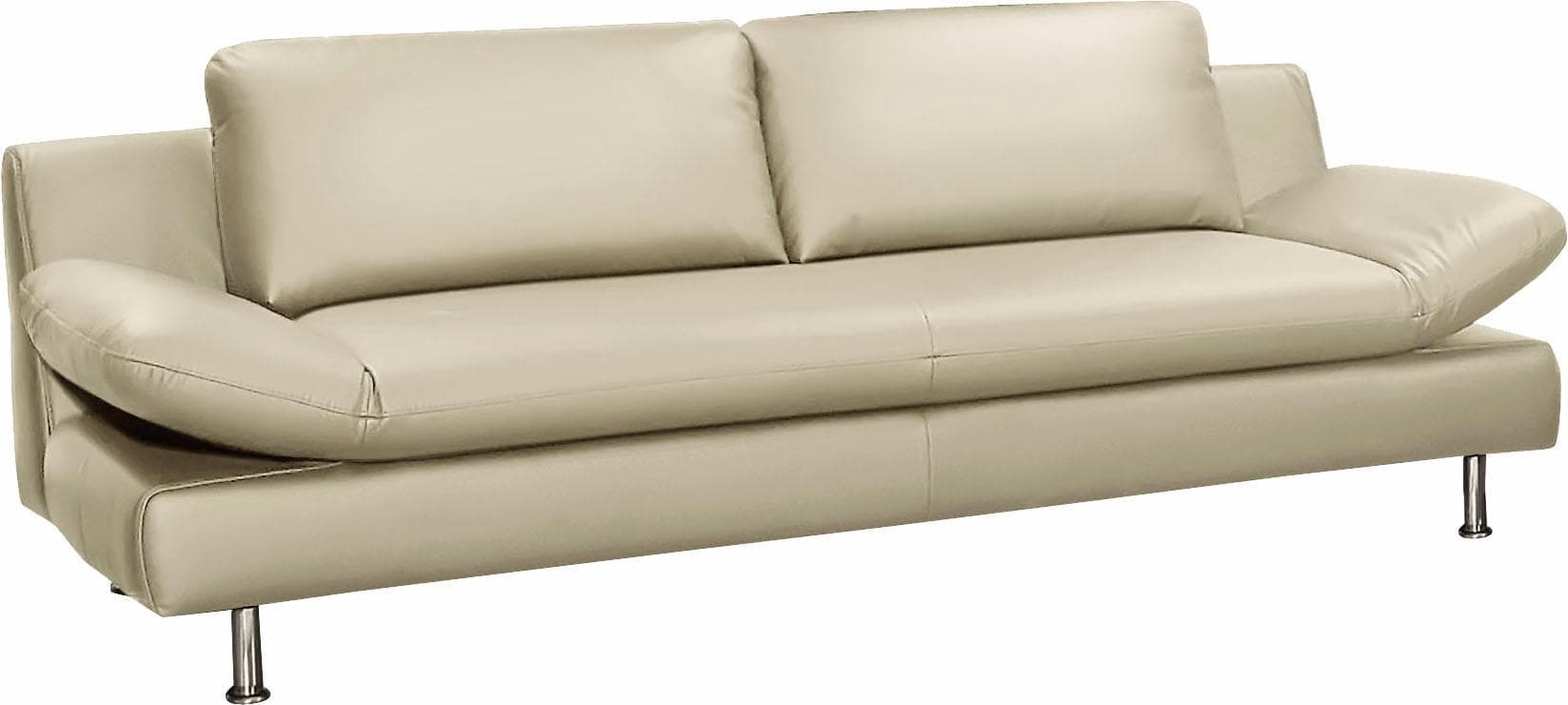 Places of Style Redding 3-Sitzer Sofa Creme Echtleder