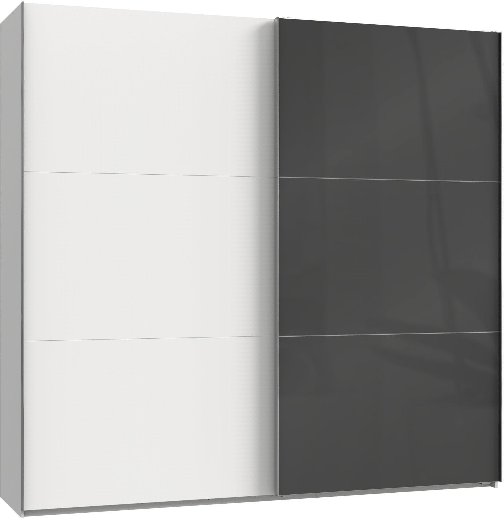 WIMEX Schwebetürenschrank Level Weiß Grauglas 250cm