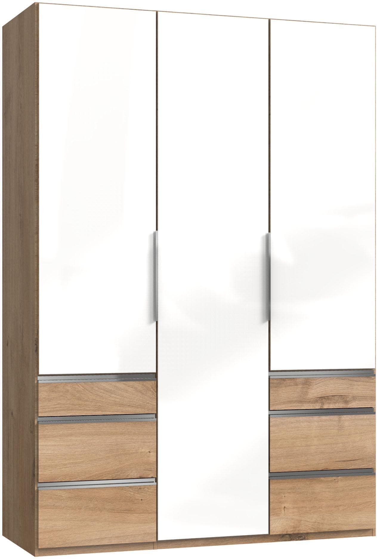 Wimex Level Kleiderschrank mit Glastüren Braun/Weiß