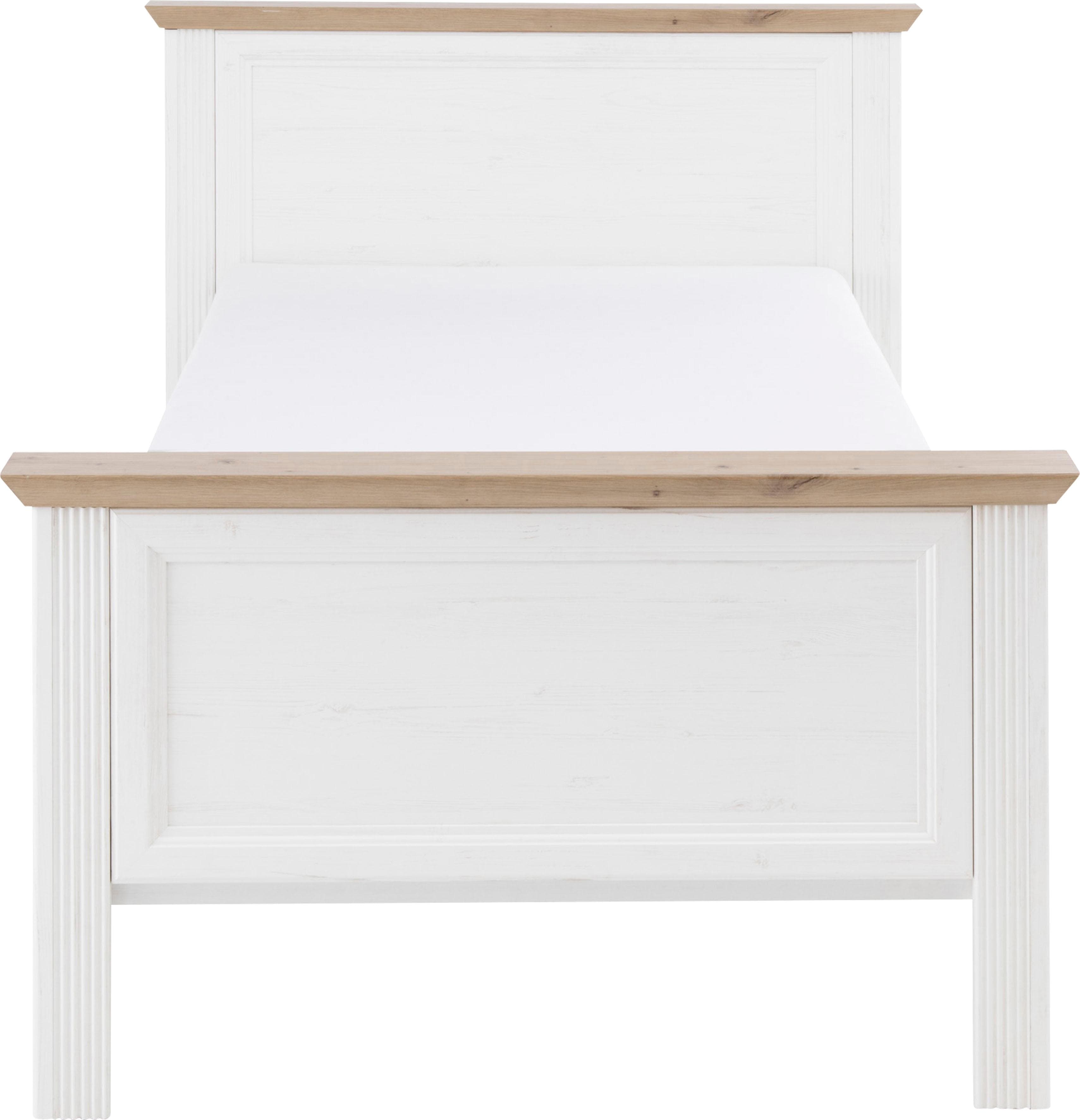 Schlafkontor Jasmin II Bettgestell Braun Landhausstil