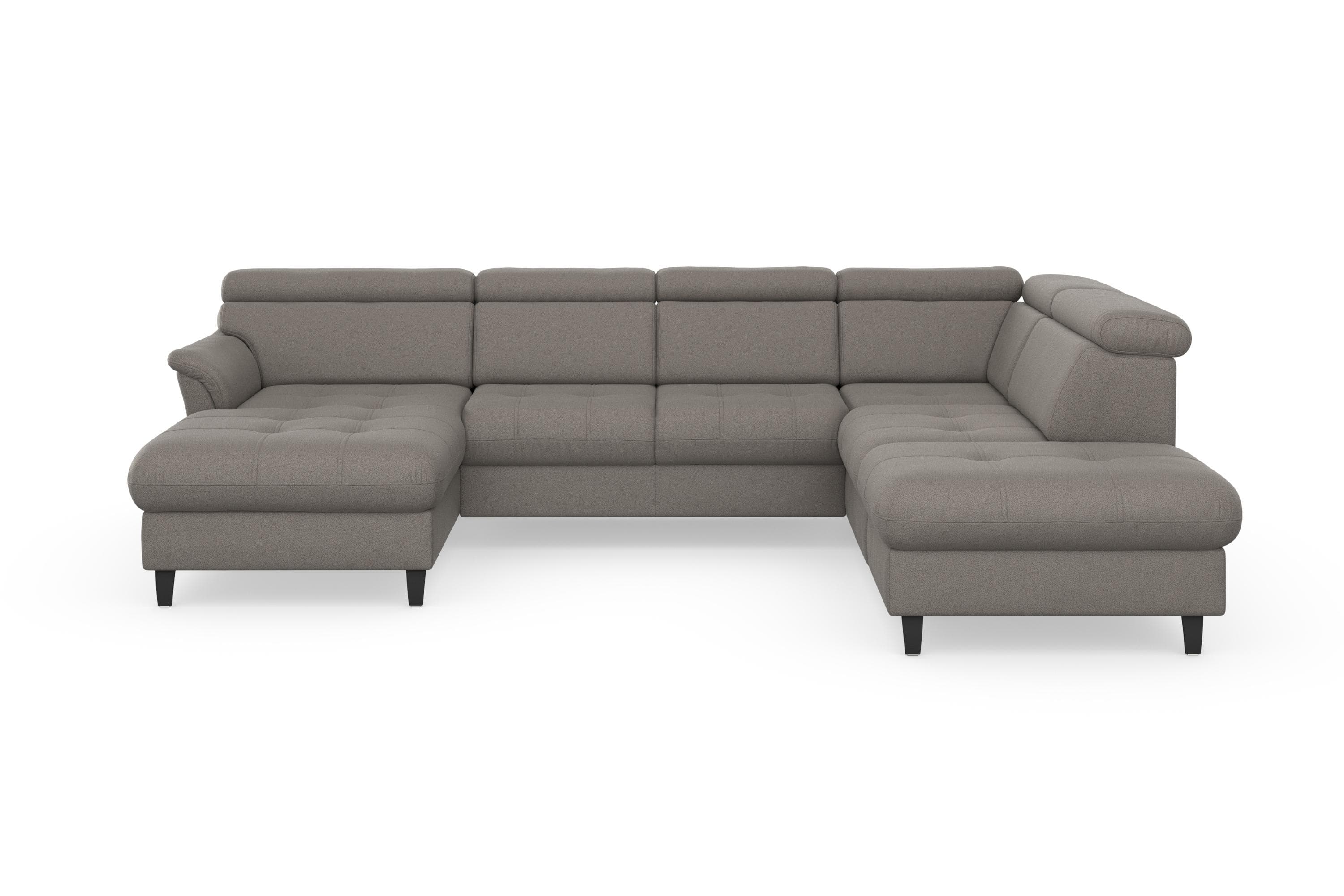 Sit & More Wohnlandschaft Marano U-Form Grau 100% Polyester