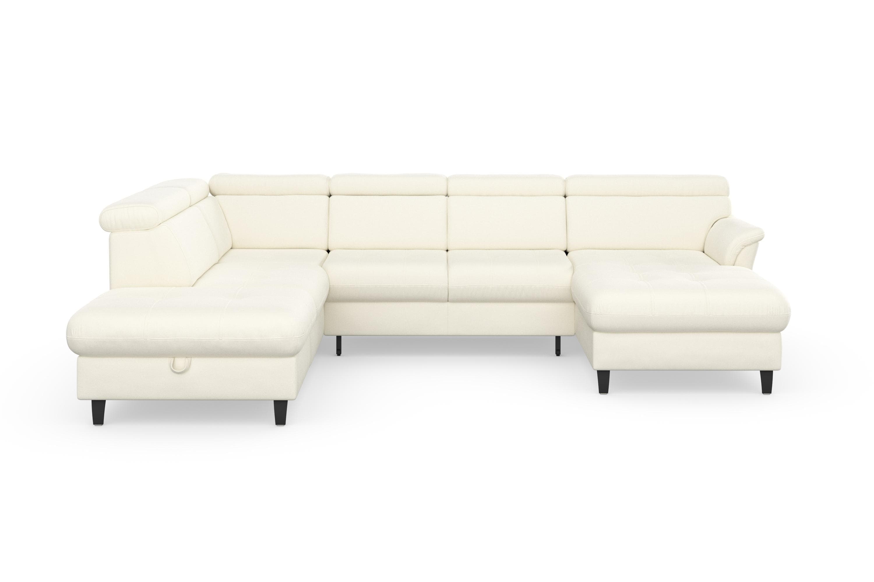 SIT & MORE Wohnlandschaft Marano U-Form Beige mit Bettfunktion