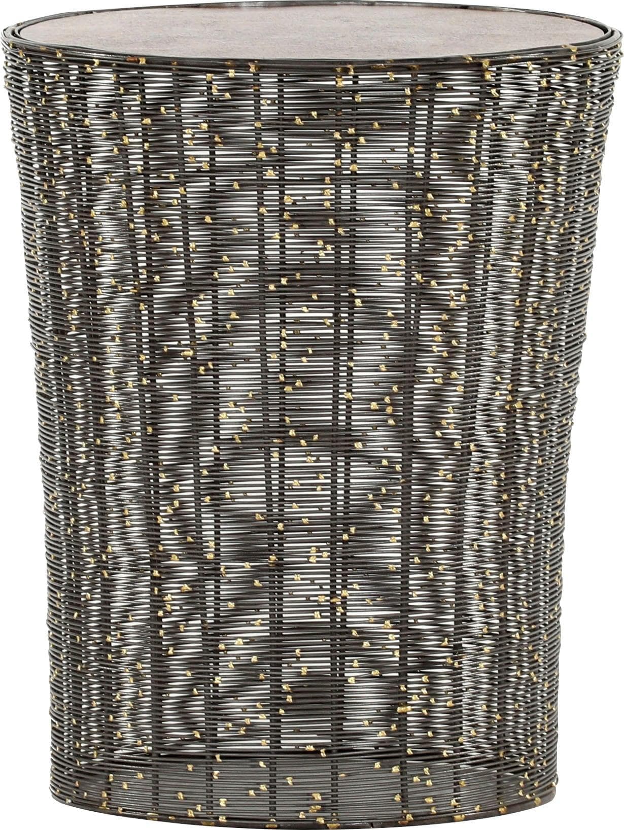 Dekorativer Beistelltisch mit goldenen Akzenten