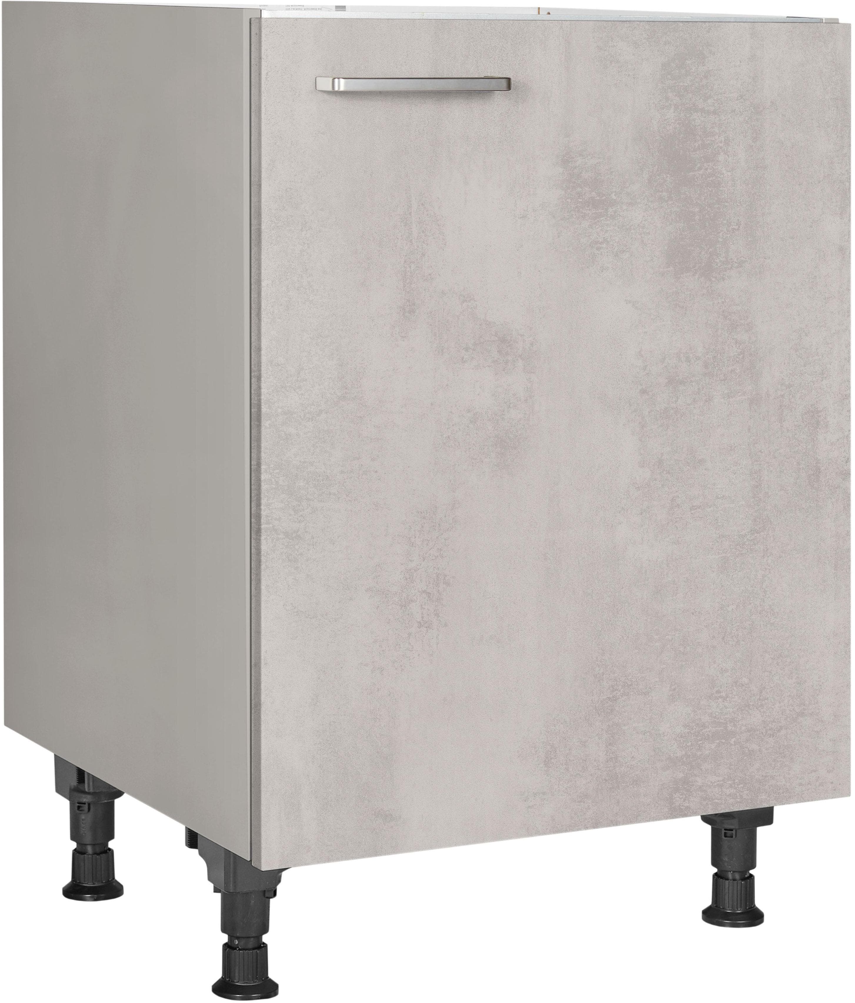 nobilia Spülenschrank Riva Grau Vormontiert