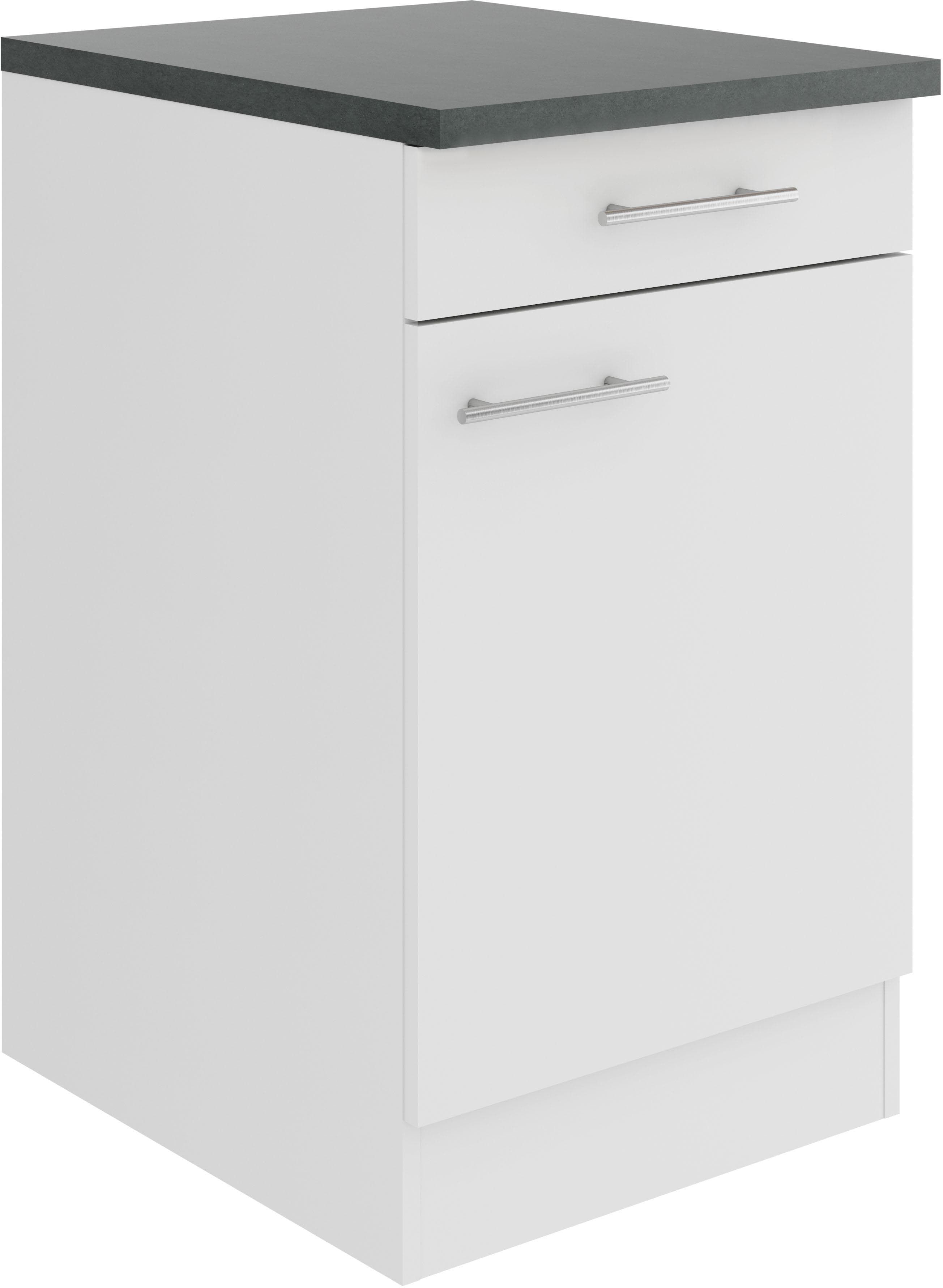 OPTIFIT Bella Unterschrank Weiß Anthrazit 50cm Holzwerkstoff