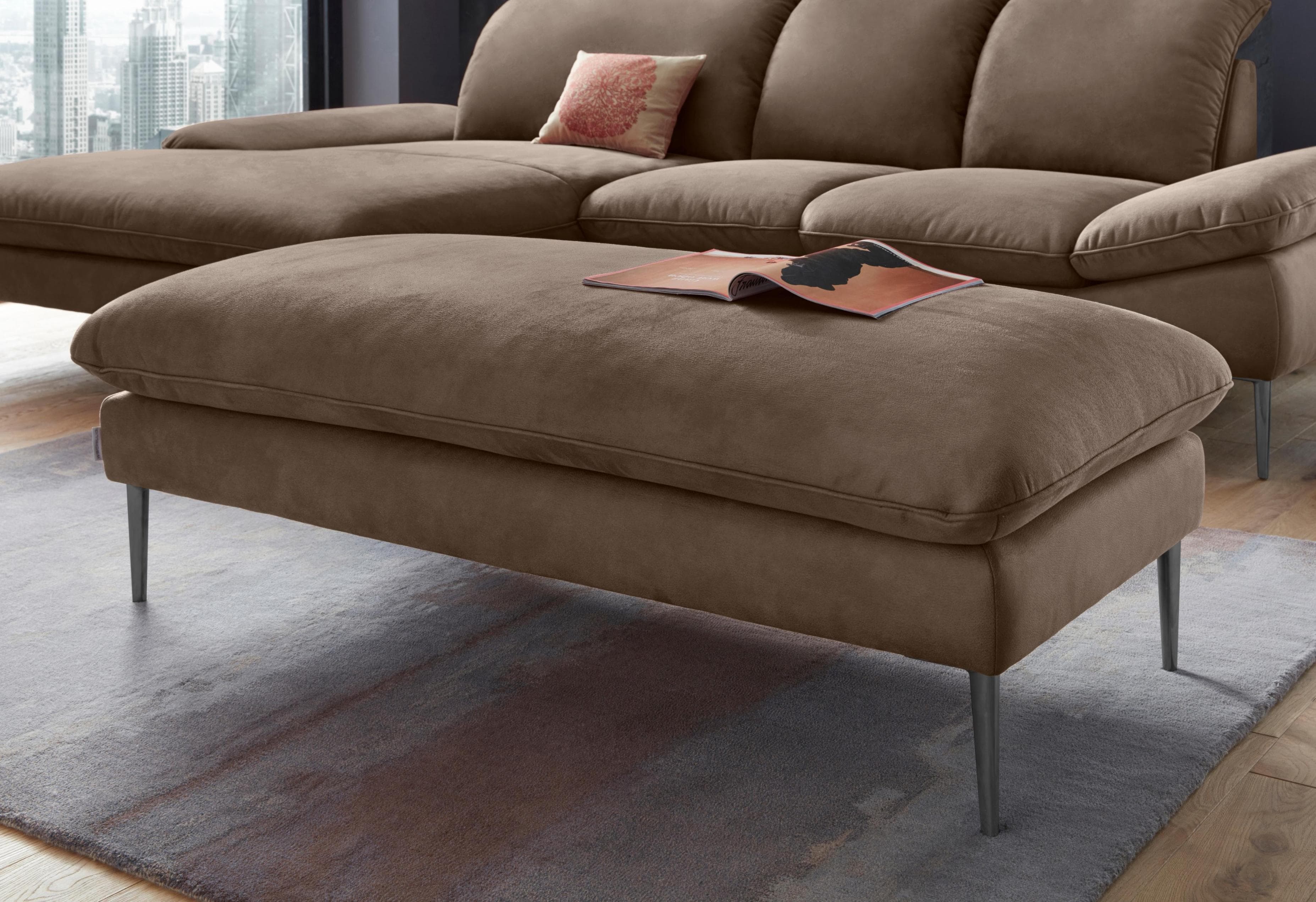 W.SCHILLIG Hocker enjoy&MORE Braun Stoff Mocca