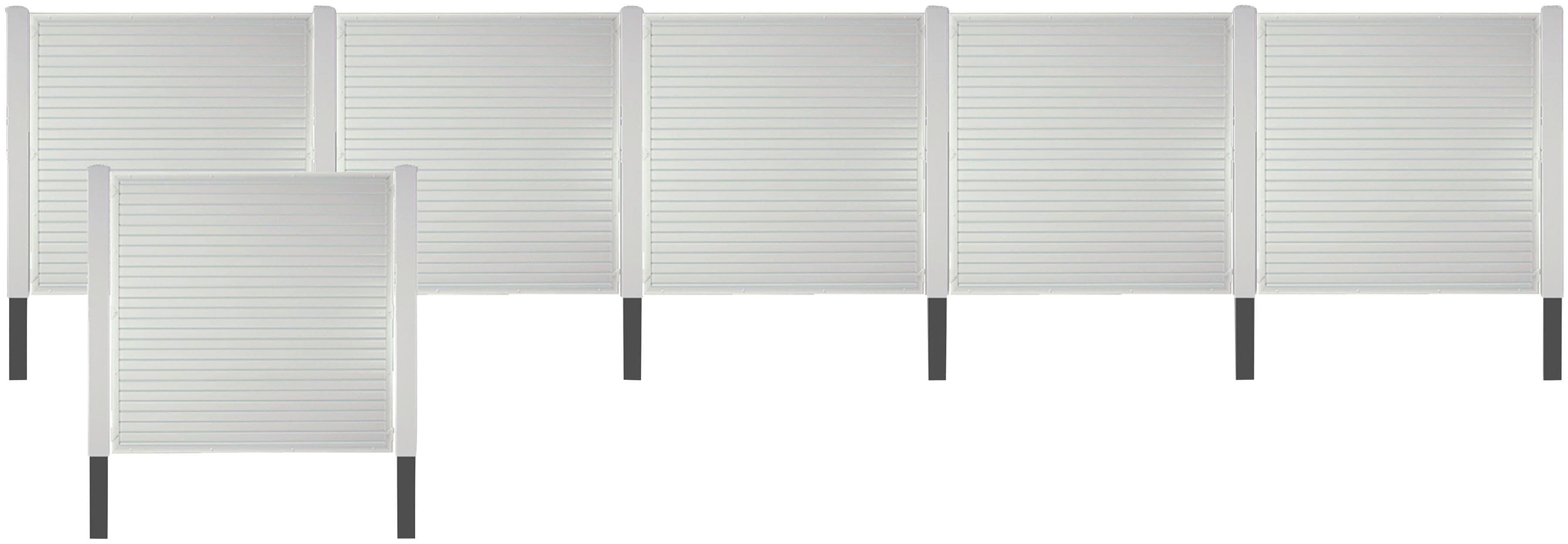 TETZNER & JENTZSCH Sichtschutzelement LAREDO 4 Weiß PVC-Alu Zaun