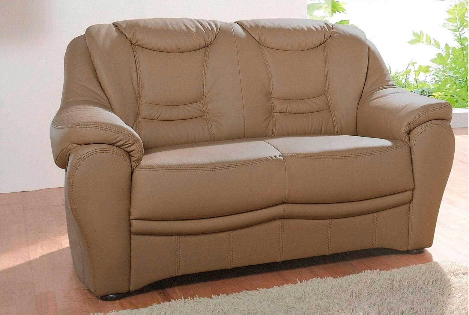 SIT & MORE Bansin 2-Sitzer Sofa Braun Leder