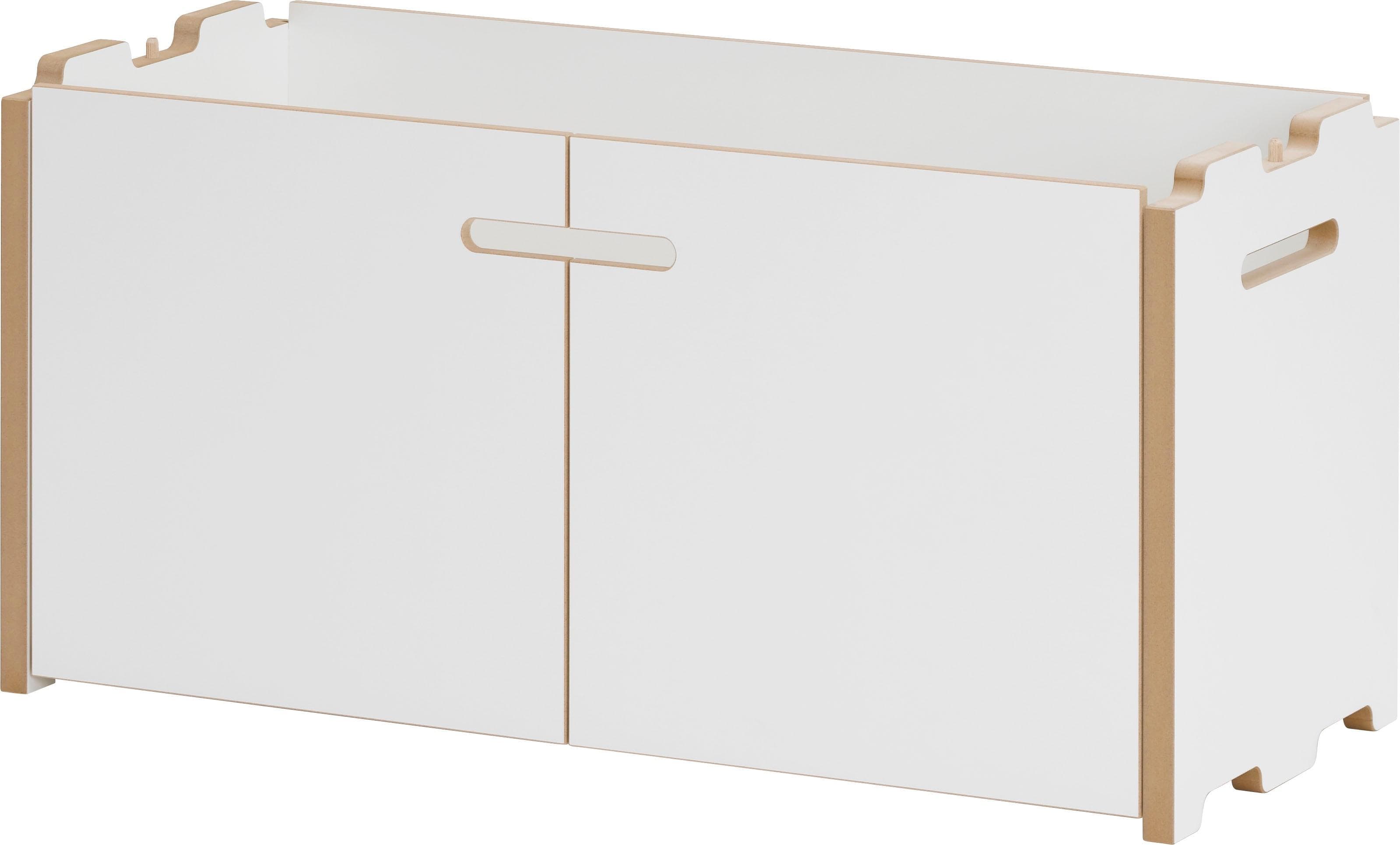 TOJO Mehrzweckregal hochstapler Weiß mit Türen