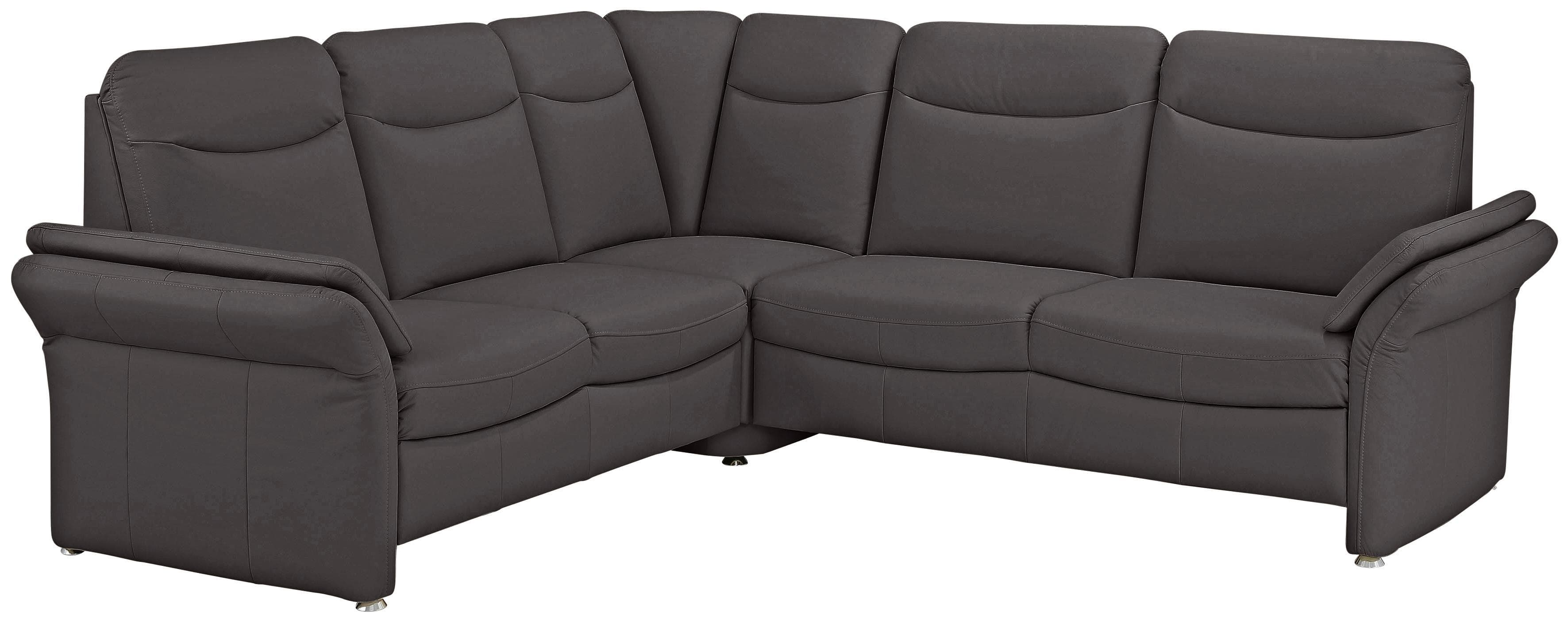 HOME AFFAIRE Ecksofa Tahoma L-Form Braun Kunstleder mit Bettfunktion