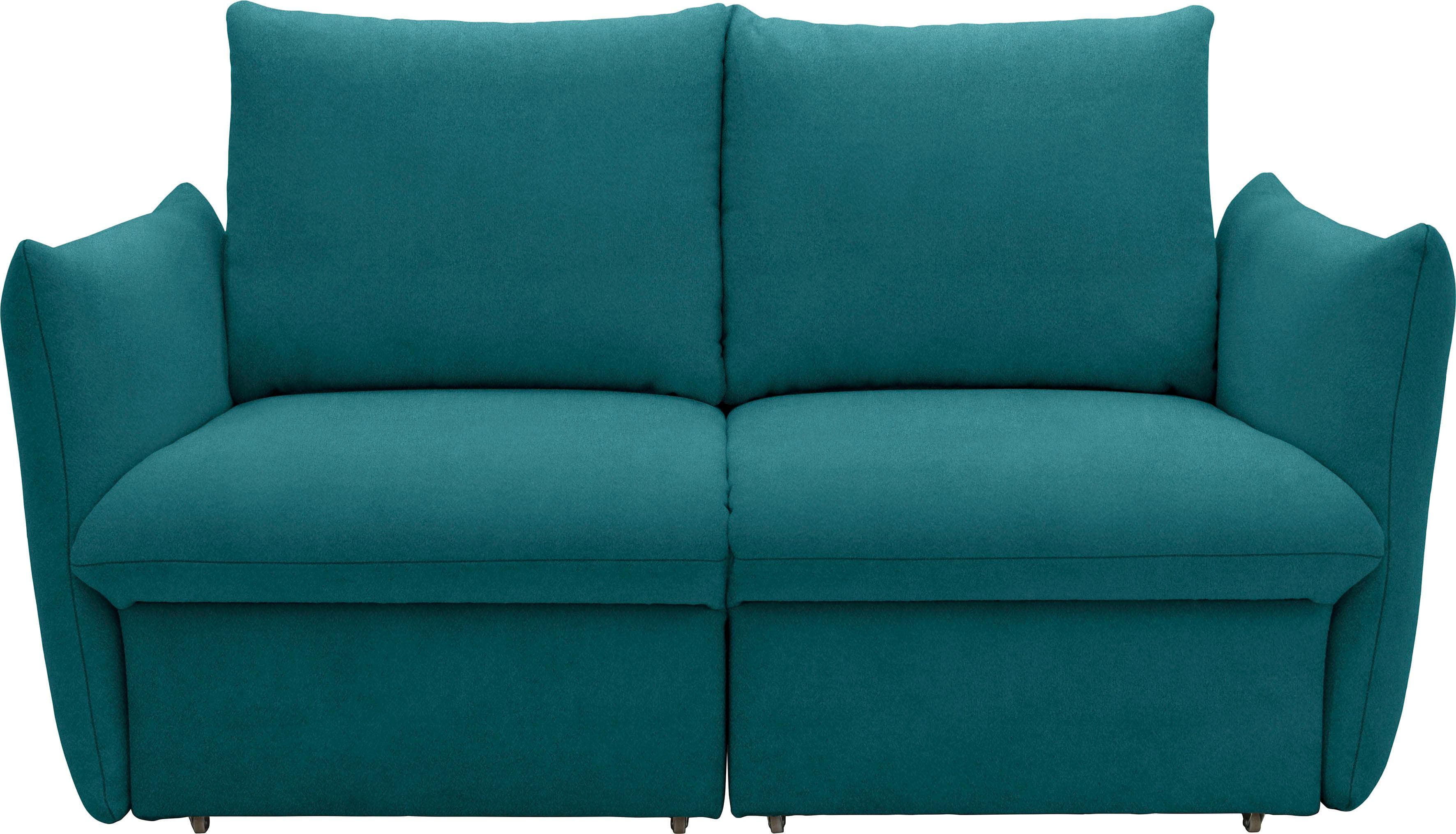 Schlafsofa mit Bettfunktion und Kissenoptik - Boxspring-Polsterung