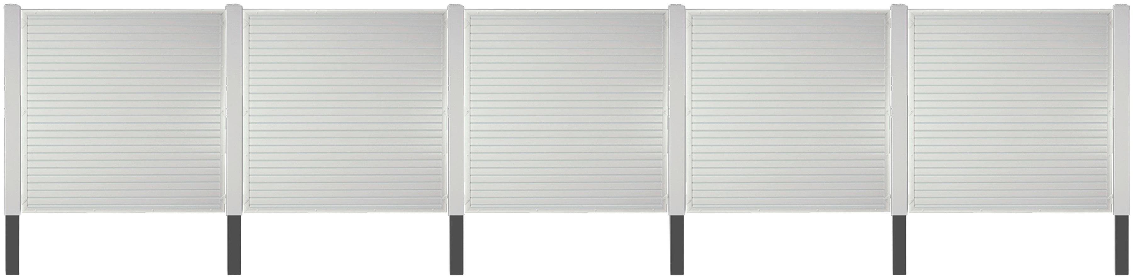 Elegantes Sichtschutzelement aus Aluminium und PVC