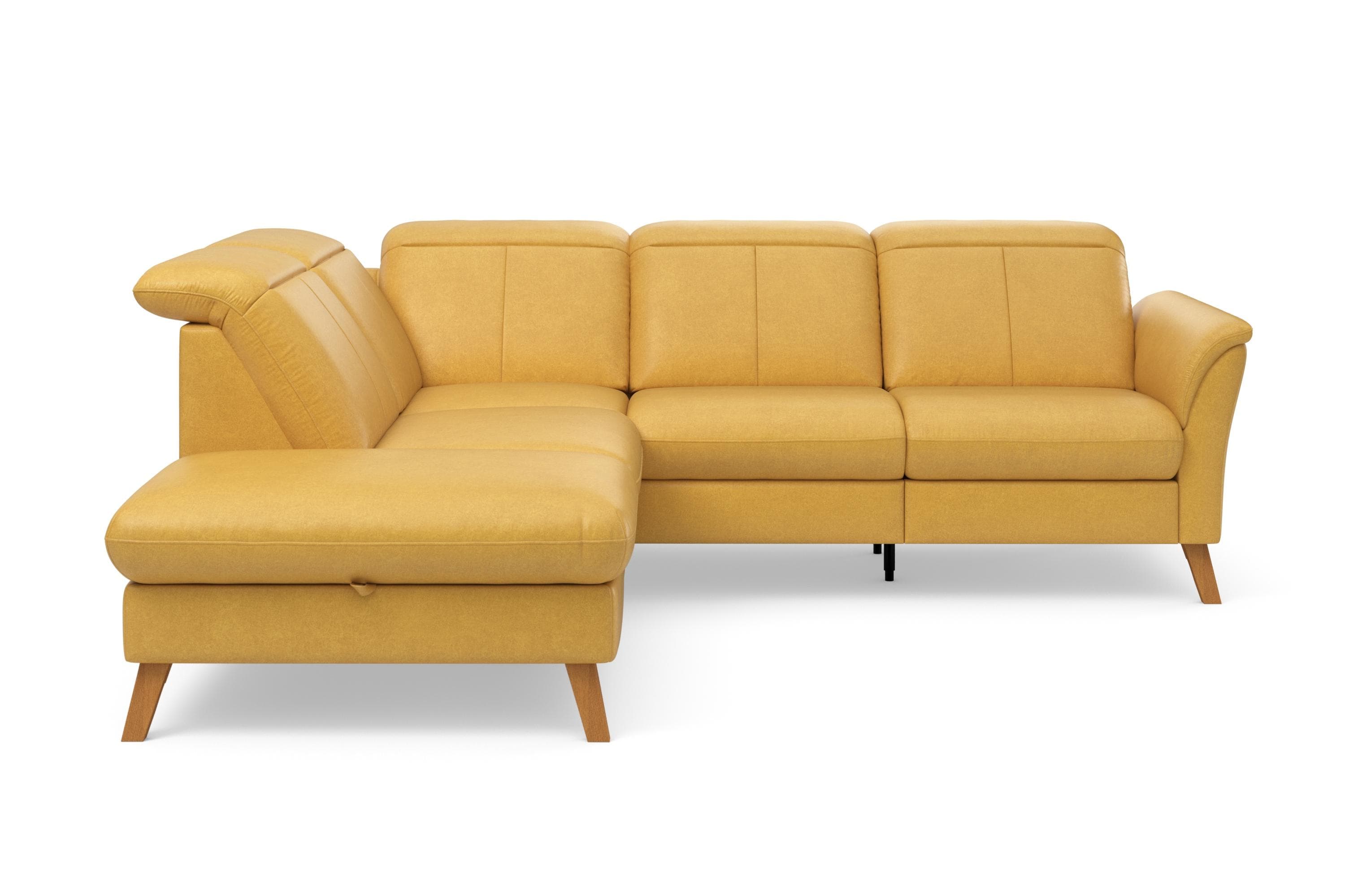 SIT & MORE Ecksofa Romero L-Form Gelb mit TV-Funktion