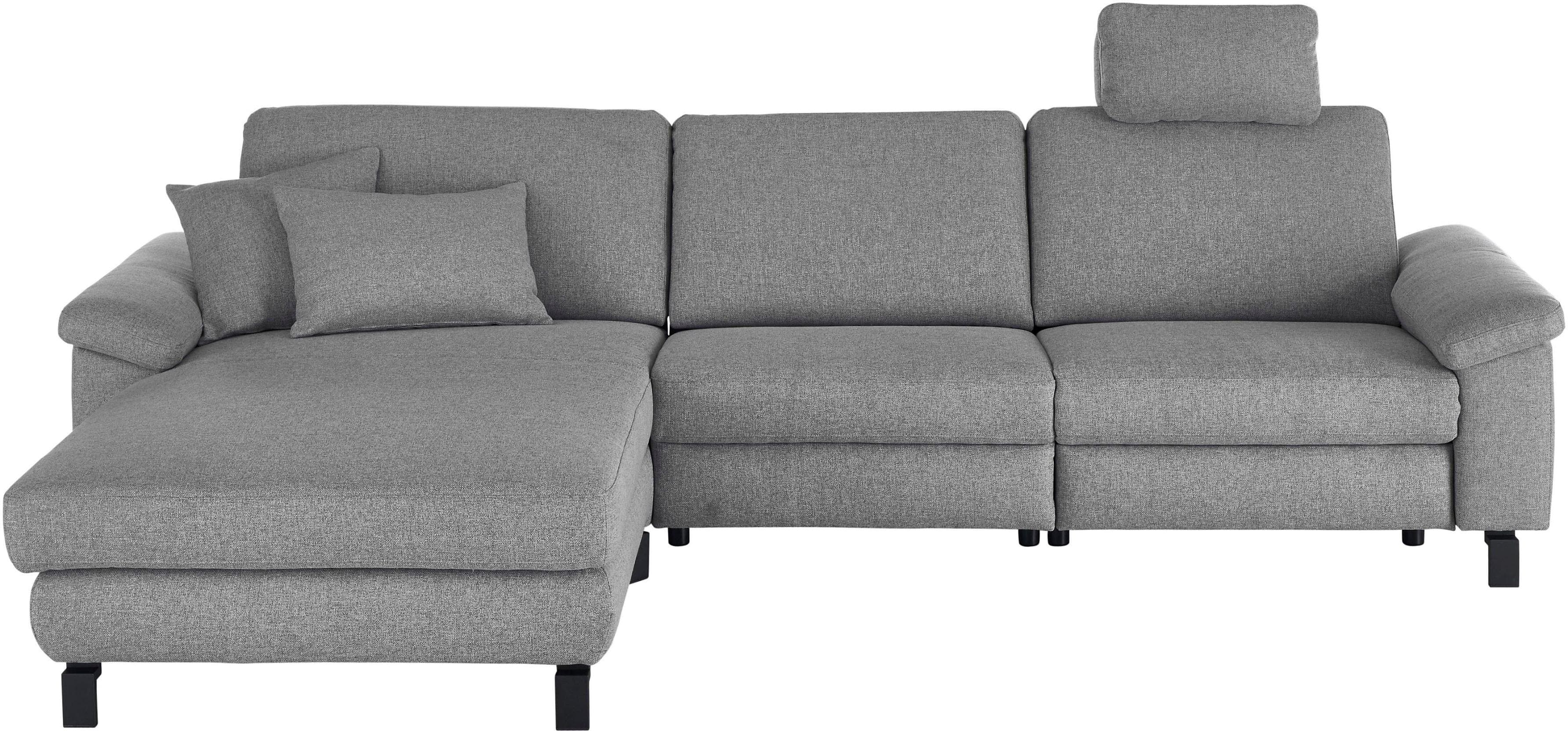 CANDY Ecksofa Mainau L-Form Grau mit Relaxfunktion und Schlaffunktion