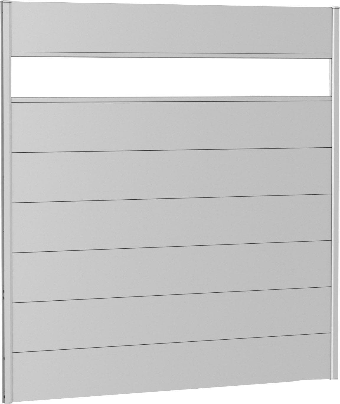 BioHort Sichtschutzelement Silber Stahlblech