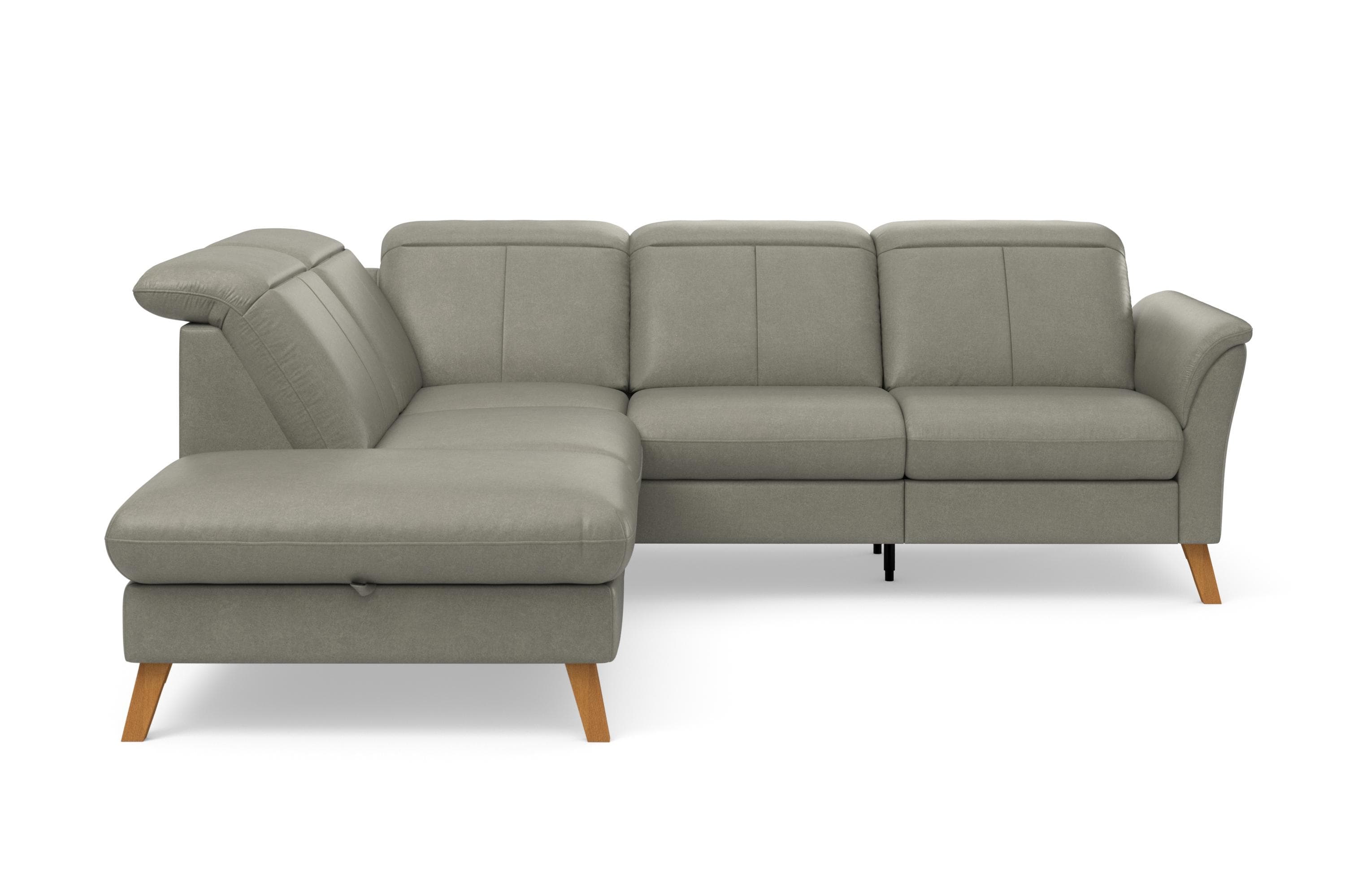 SIT & MORE Romero L-Form Ecksofa Grau mit TV-Funktion