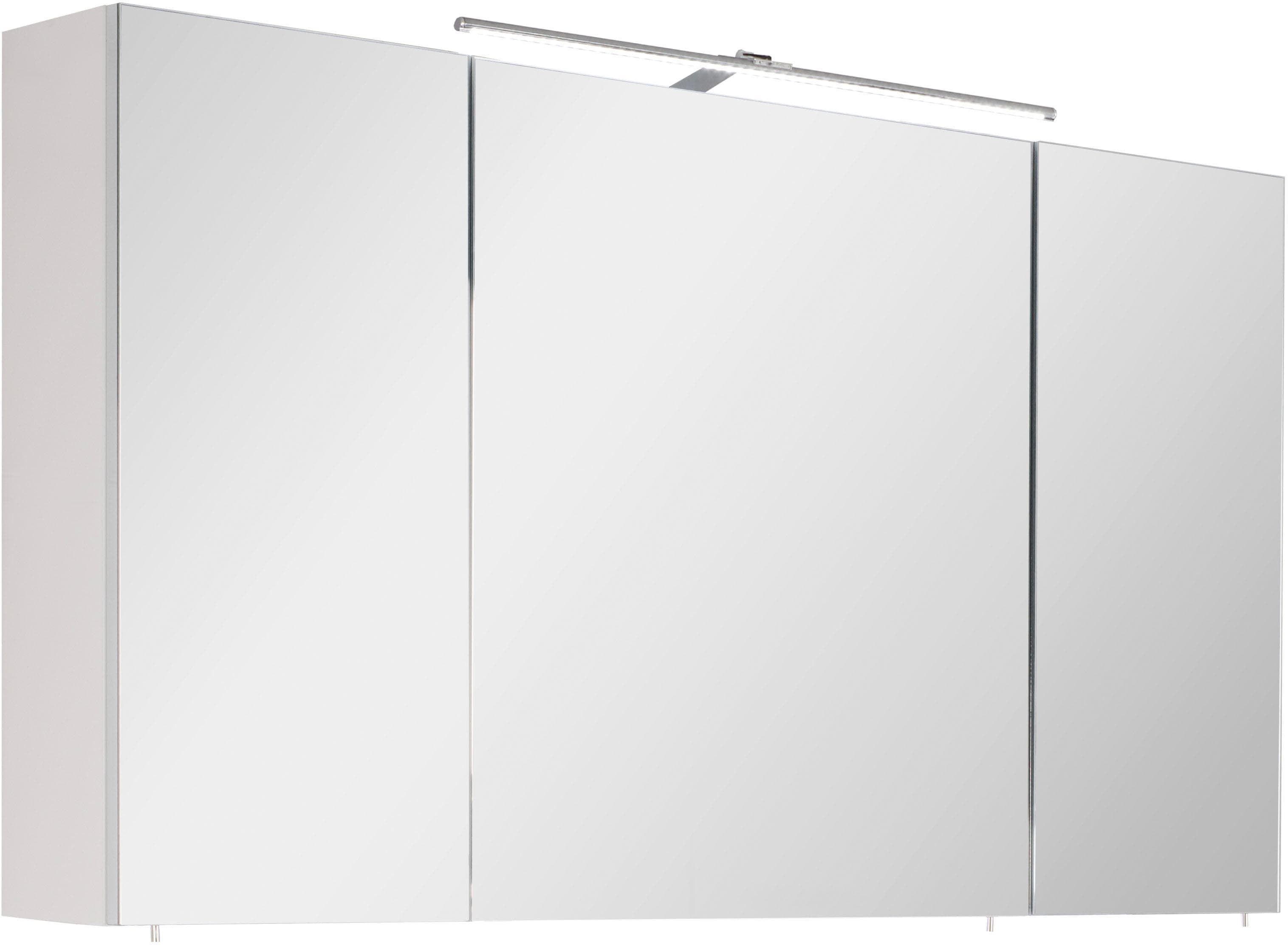 OPTIFIT Ava Spiegelschrank mit LED Beleuchtung und Metallgriffen