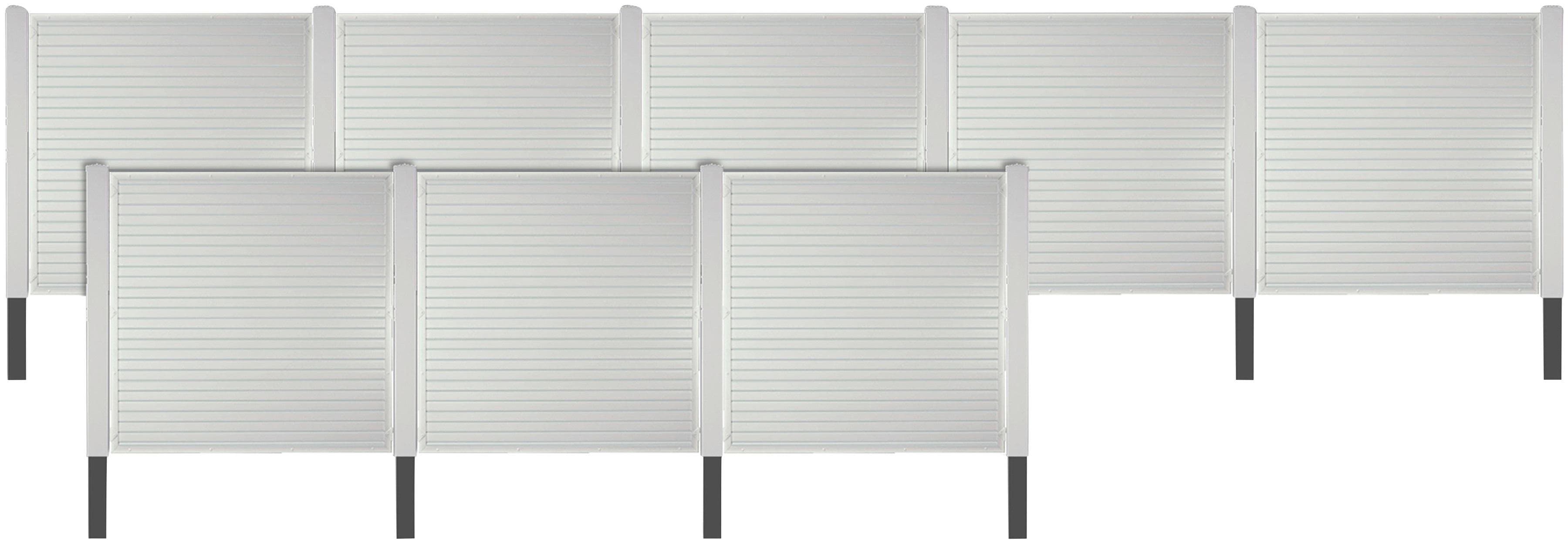 TETZNER & JENTZSCH LAREDO 6 Sichtschutzelement Weiß PVC-Aluminium