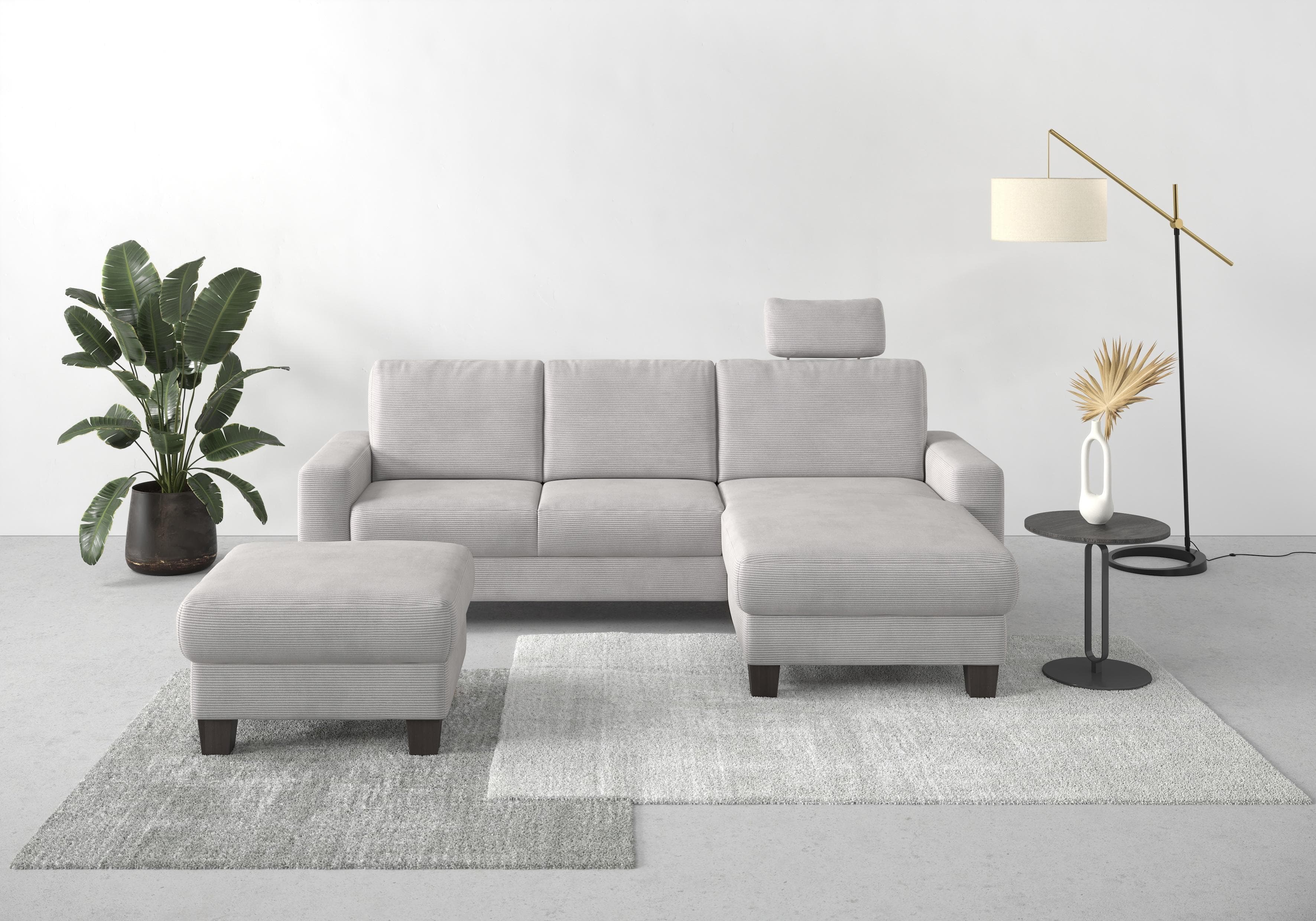 Home Affaire Ecksofa Summer L-Form Silber mit Recamiere