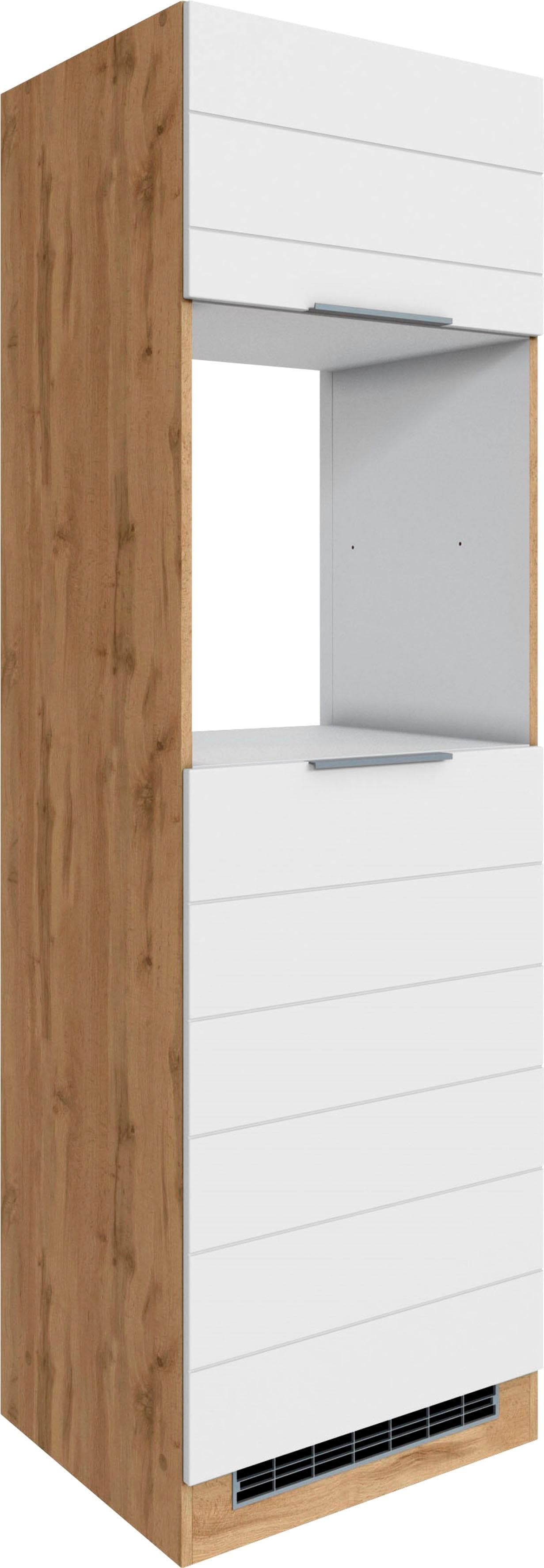 Kochstation Backofenumbauschrank KS-Luhe Weiß Matt MDF