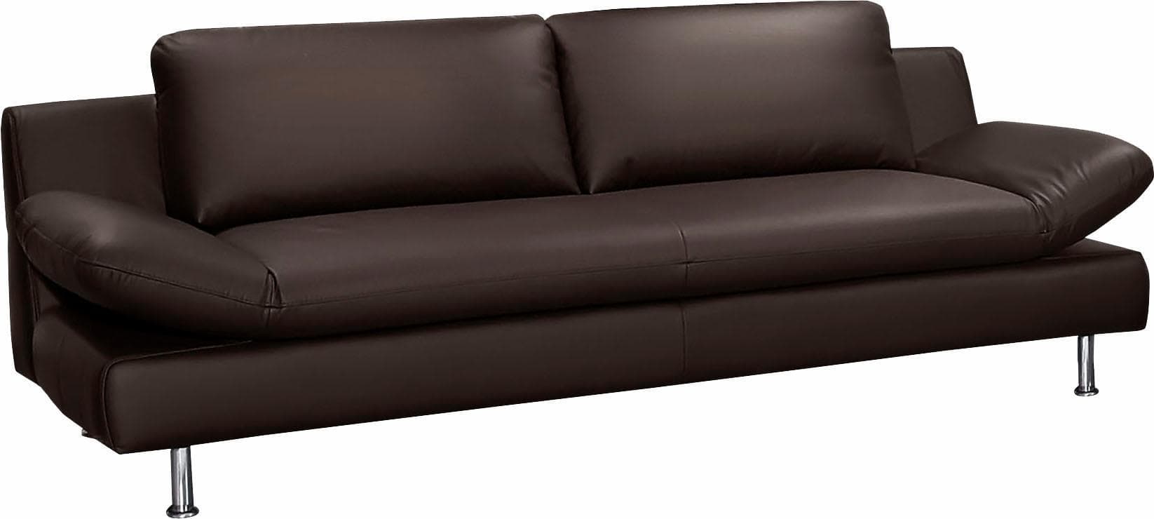 Places of Style Redding 3-Sitzer Sofa Braun Echtleder