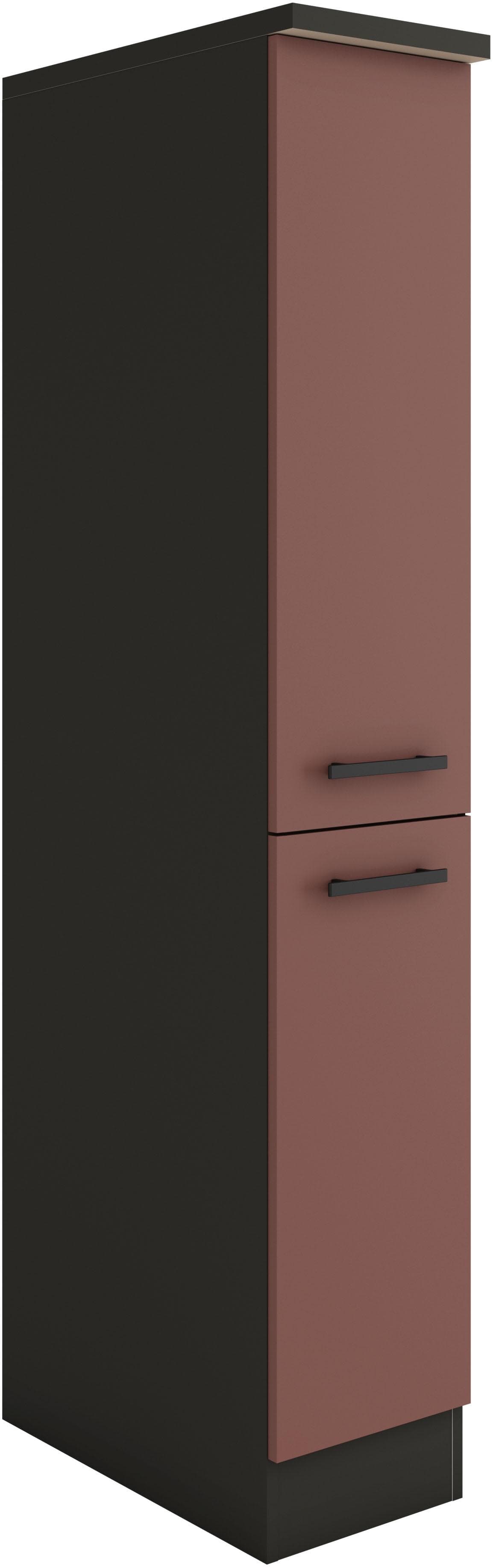 OPTIFIT Apothekerschrank Palma Rostrot Anthrazit Holzwerkstoff
